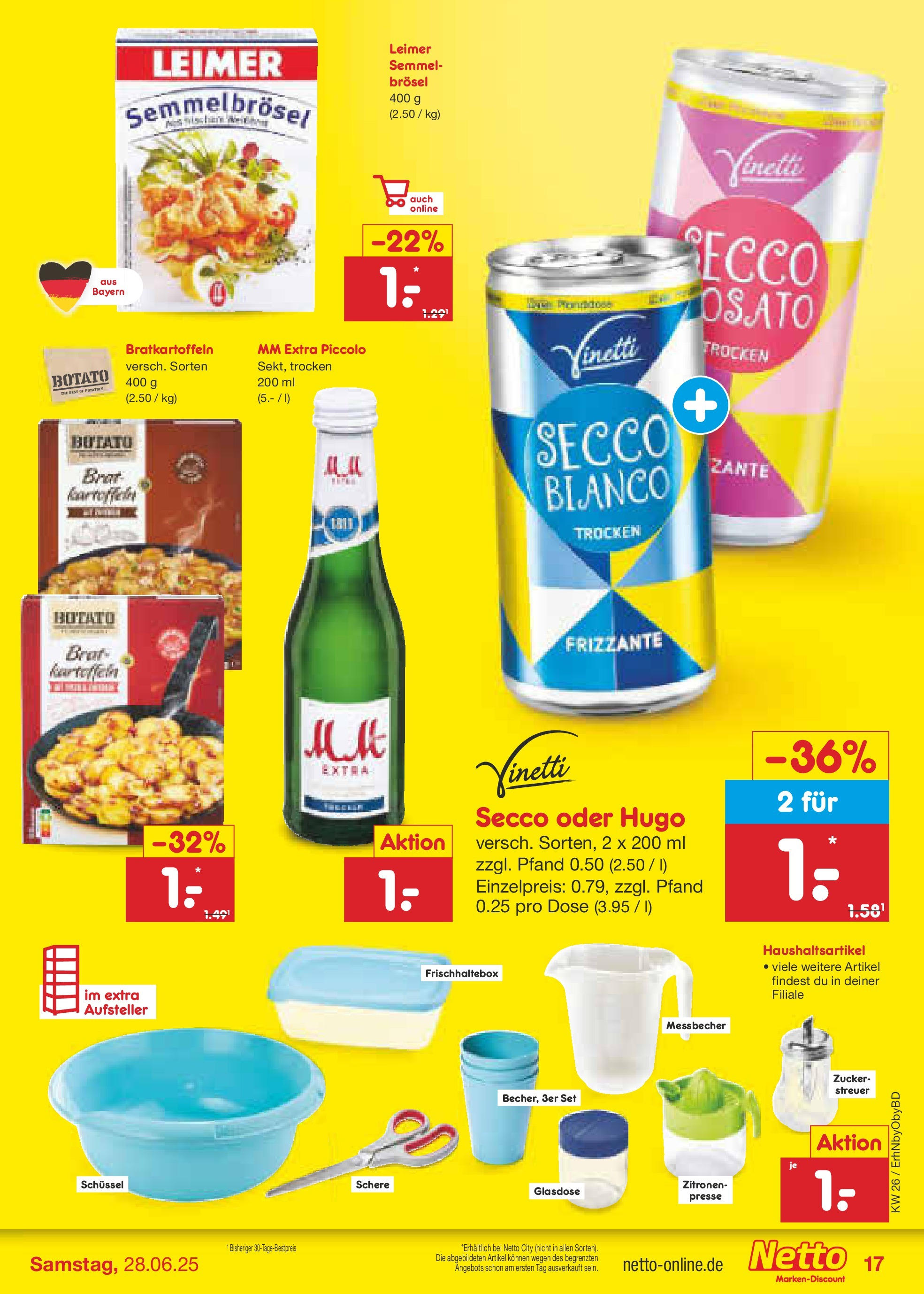 Netto Marken-Discount prospekt Ergolding (ab 22.06.2025) » Angebote | Seite: 23 | Produkte: Presse, Zucker, Hugo, Zitronen Netto Marken-Discount prospekt Ergolding (ab 22.06.2025) » Angebote | Seite: 23 | Produkte: Presse, Zucker, Hugo, Zitronen