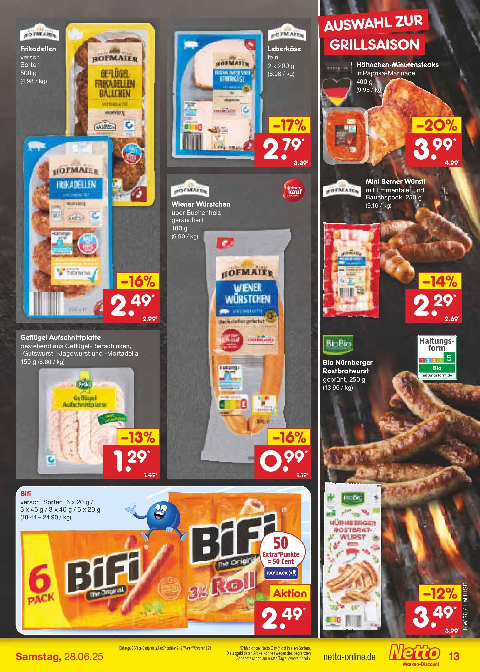 Netto Marken-Discount prospekt Hamburg (ab 22.06.2025) » Angebote | Seite: 19 | Produkte: Wiener wurstchen, Bifi, Würstl, Leberkase Netto Marken-Discount prospekt Hamburg (ab 22.06.2025) » Angebote | Seite: 19 | Produkte: Wiener wurstchen, Bifi, Würstl, Leberkase
