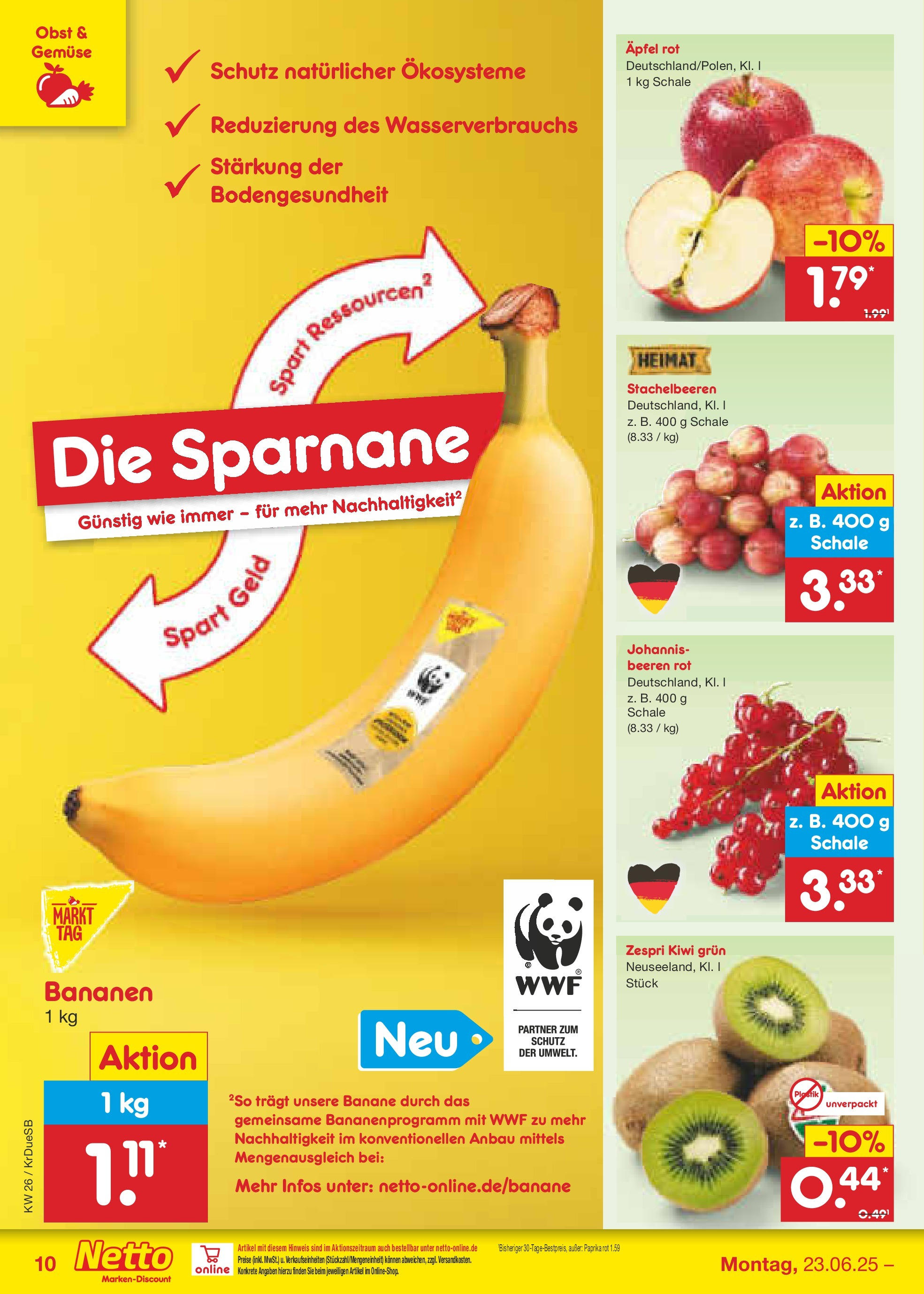 Netto Marken-Discount prospekt Düsseldorf-Rath (ab 22.06.2025) » Angebote | Seite: 14 | Produkte: Paprika rot, Äpfel, Gemüse, Paprika Netto Marken-Discount prospekt Düsseldorf-Rath (ab 22.06.2025) » Angebote | Seite: 14 | Produkte: Paprika rot, Äpfel, Gemüse, Paprika