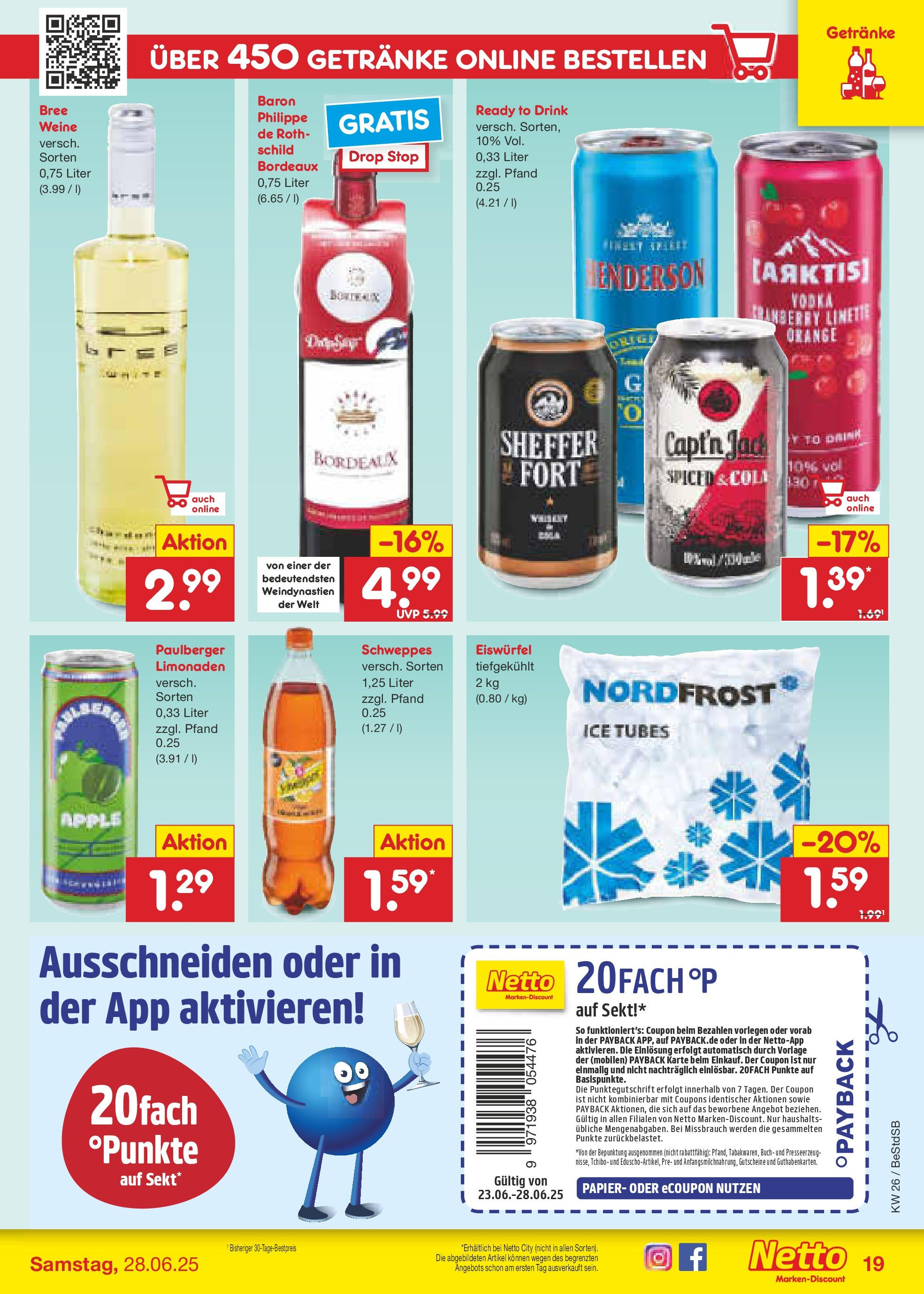 Netto Marken-Discount prospekt Berlin-Spandau (ab 22.06.2025) » Angebote | Seite: 27 | Produkte: Sekt, Bree, Schweppes, Apple Netto Marken-Discount prospekt Berlin-Spandau (ab 22.06.2025) » Angebote | Seite: 27 | Produkte: Sekt, Bree, Schweppes, Apple