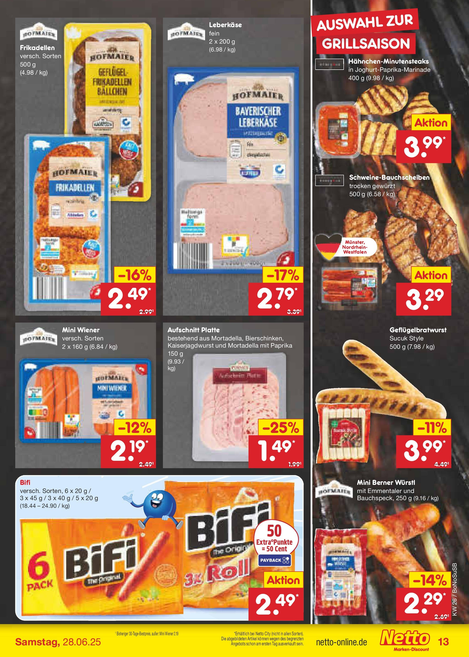 Netto Marken-Discount prospekt Herne (ab 22.06.2025) » Angebote | Seite: 19 | Produkte: Bifi, Würstl, Paprika, Leberkase Netto Marken-Discount prospekt Herne (ab 22.06.2025) » Angebote | Seite: 19 | Produkte: Bifi, Würstl, Paprika, Leberkase