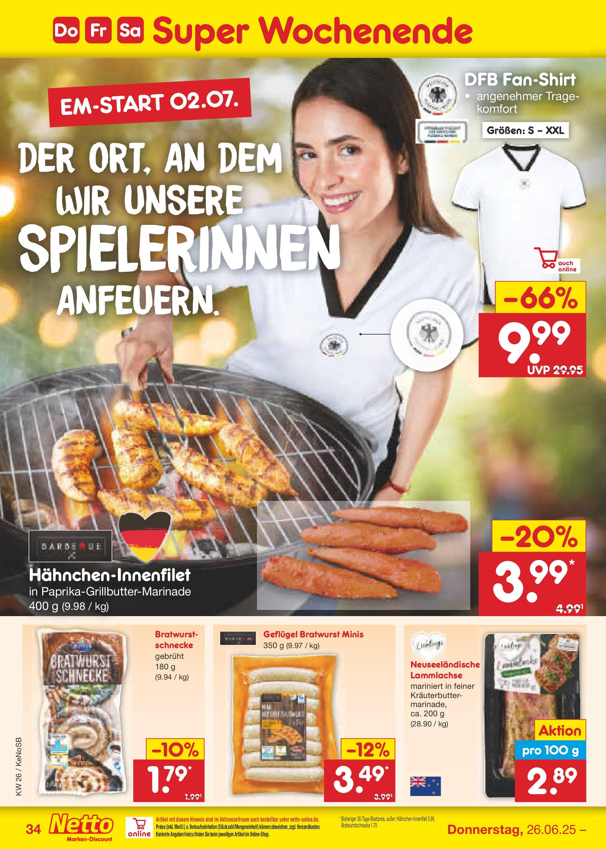 Netto Marken-Discount prospekt Bonn (ab 22.06.2025) » Angebote | Seite: 50 | Produkte: T-Shirt, Bratwurst, Kräuterbutter Netto Marken-Discount prospekt Bonn (ab 22.06.2025) » Angebote | Seite: 50 | Produkte: T-Shirt, Bratwurst, Kräuterbutter