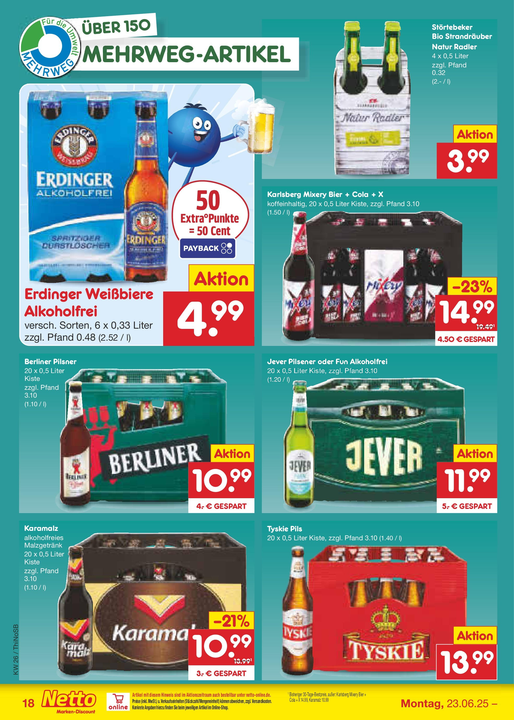 Netto Marken-Discount prospekt Spremberg (ab 22.06.2025) » Angebote | Seite: 26 | Produkte: Durstloscher, Radler, Mixery, Berliner pilsner Netto Marken-Discount prospekt Spremberg (ab 22.06.2025) » Angebote | Seite: 26 | Produkte: Durstloscher, Radler, Mixery, Berliner pilsner