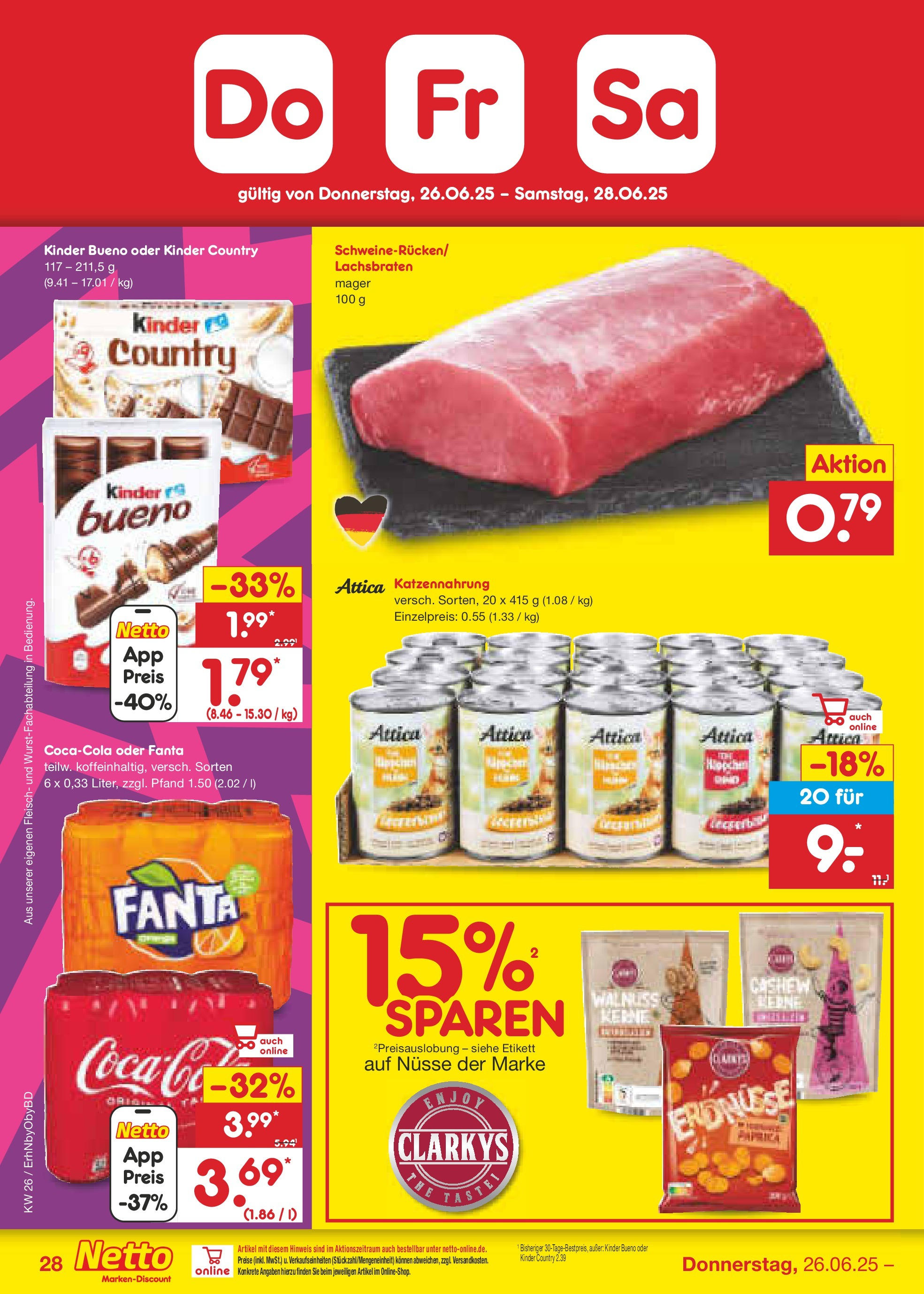 Netto Marken-Discount prospekt Ergolding (ab 22.06.2025) » Angebote | Seite: 42 | Produkte: Erdnüsse, Kinder bueno, Nüsse, Kinder country Netto Marken-Discount prospekt Ergolding (ab 22.06.2025) » Angebote | Seite: 42 | Produkte: Erdnüsse, Kinder bueno, Nüsse, Kinder country