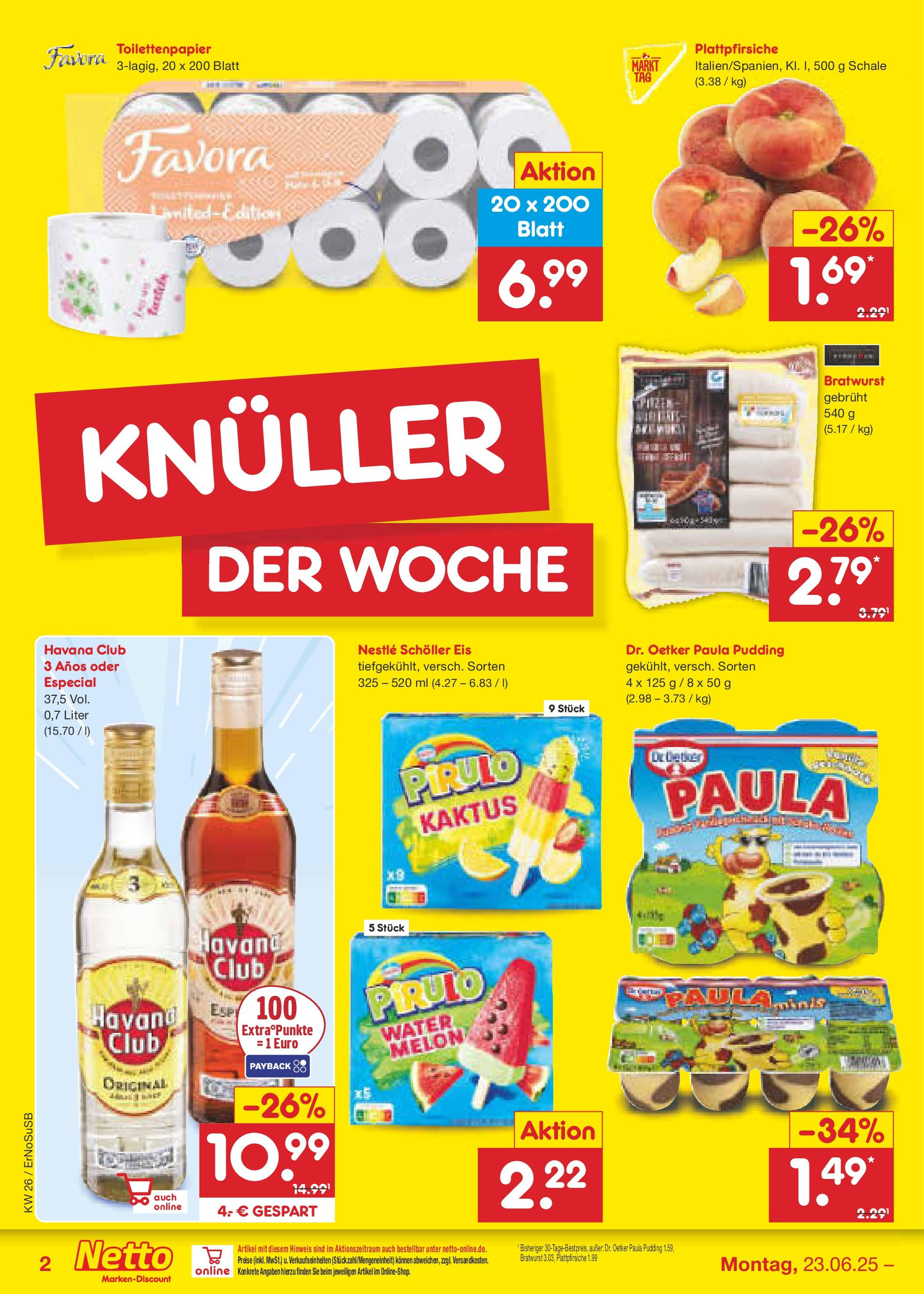 Netto Marken-Discount prospekt Elxleben (ab 22.06.2025) » Angebote | Seite: 2 | Produkte: Bratwurst, Pudding, Eis, Toilettenpapier Netto Marken-Discount prospekt Elxleben (ab 22.06.2025) » Angebote | Seite: 2 | Produkte: Bratwurst, Pudding, Eis, Toilettenpapier