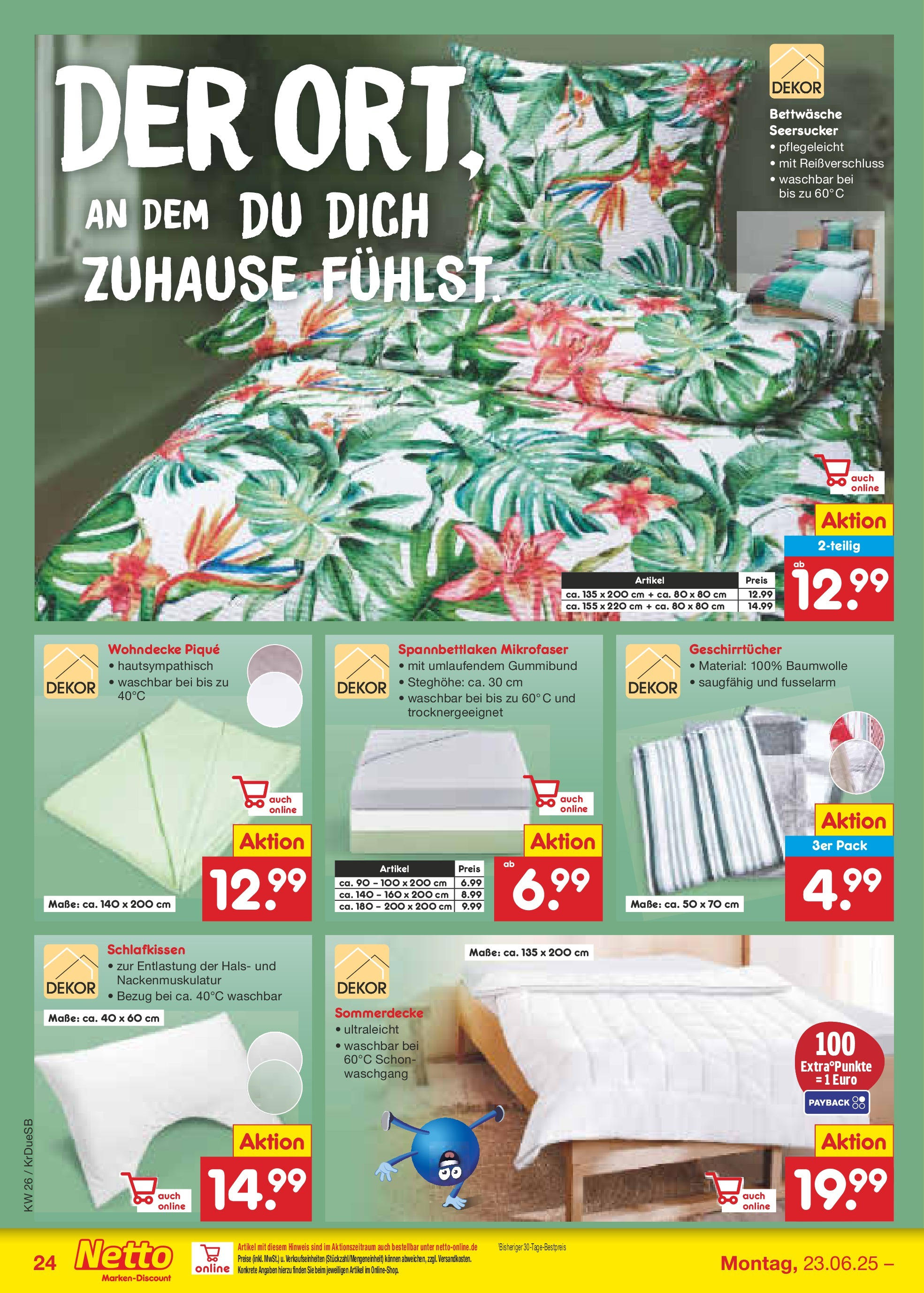 Netto Marken-Discount prospekt Düsseldorf-Rath (ab 22.06.2025) » Angebote | Seite: 32 | Produkte: Bettwäsche Netto Marken-Discount prospekt Düsseldorf-Rath (ab 22.06.2025) » Angebote | Seite: 32 | Produkte: Bettwäsche