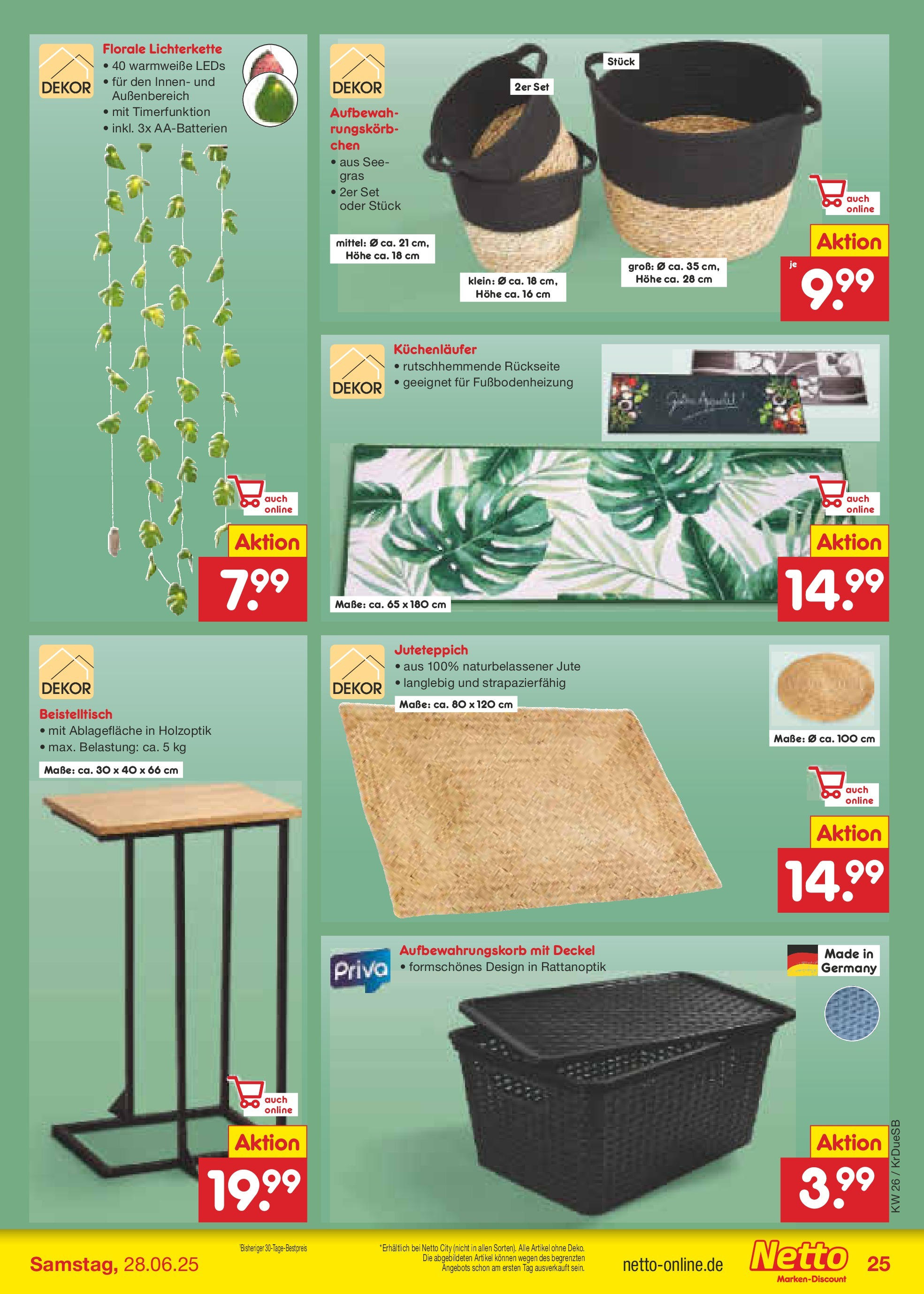 Netto Marken-Discount prospekt Düsseldorf-Rath (ab 22.06.2025) » Angebote | Seite: 33 | Produkte: Beistelltisch Netto Marken-Discount prospekt Düsseldorf-Rath (ab 22.06.2025) » Angebote | Seite: 33 | Produkte: Beistelltisch