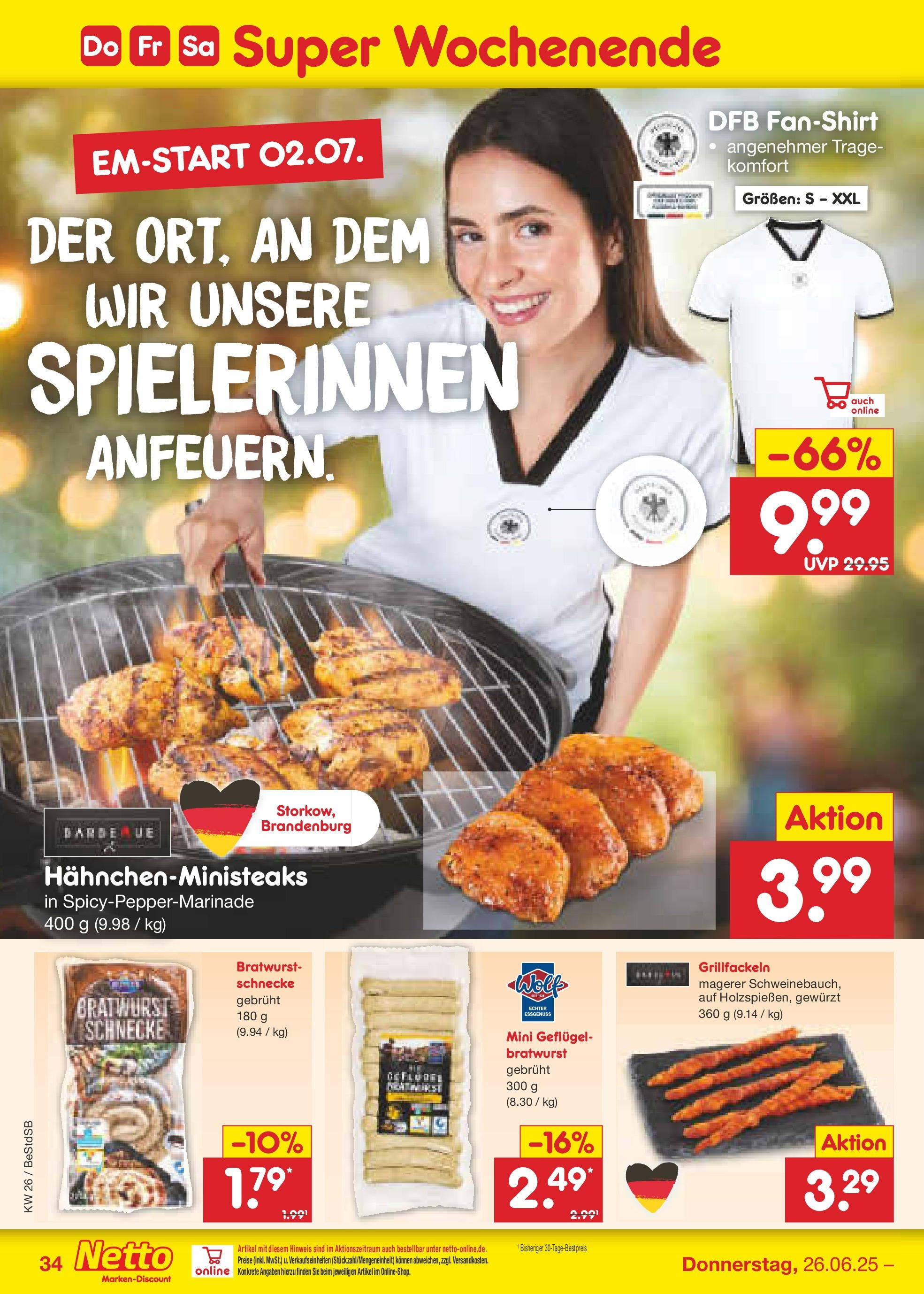 Netto Marken-Discount prospekt Berlin-Spandau (ab 22.06.2025) » Angebote | Seite: 50 | Produkte: T-Shirt, Bratwurst Netto Marken-Discount prospekt Berlin-Spandau (ab 22.06.2025) » Angebote | Seite: 50 | Produkte: T-Shirt, Bratwurst