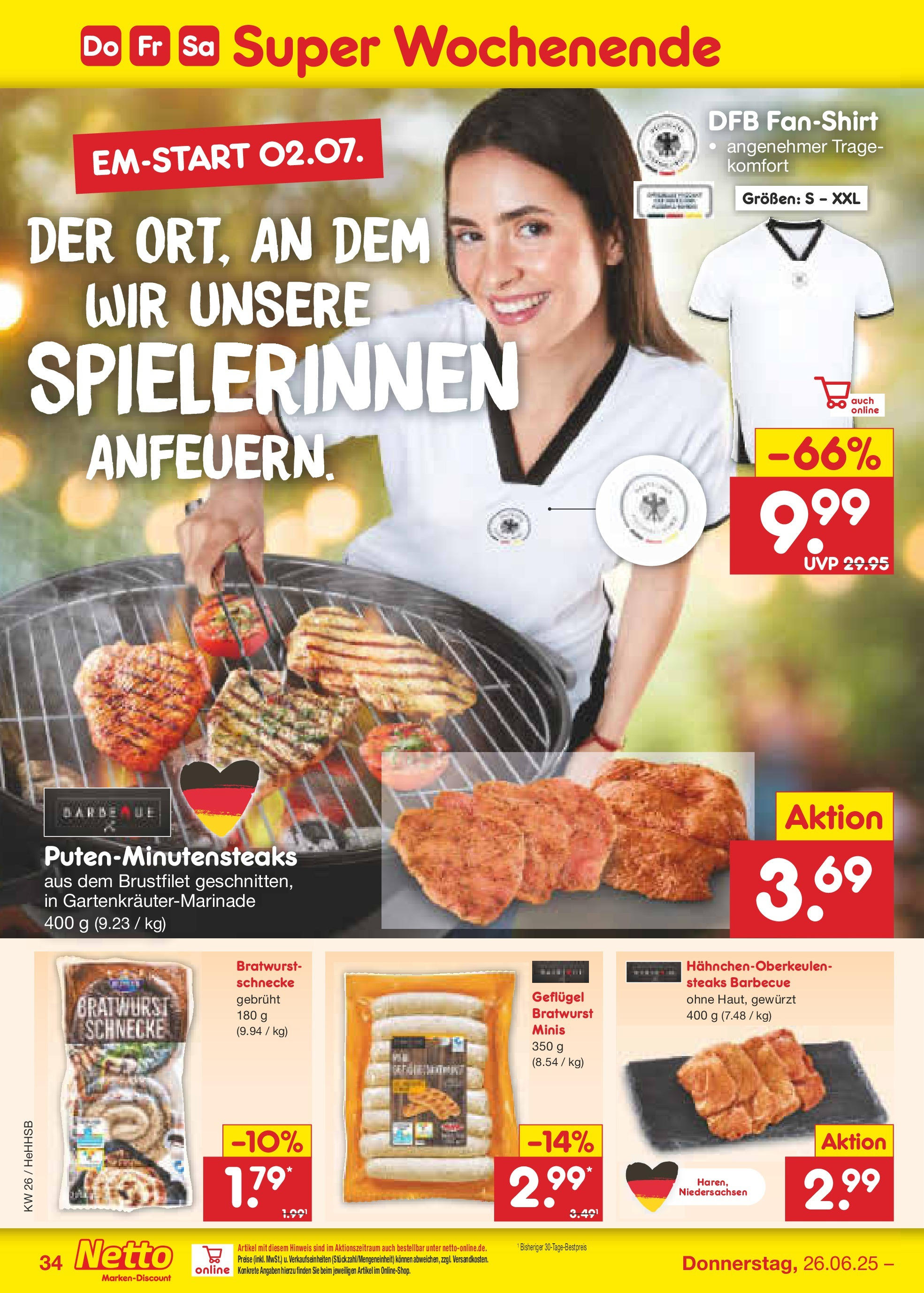 Netto Marken-Discount prospekt Hamburg (ab 22.06.2025) » Angebote | Seite: 50 | Produkte: T-Shirt, Bratwurst Netto Marken-Discount prospekt Hamburg (ab 22.06.2025) » Angebote | Seite: 50 | Produkte: T-Shirt, Bratwurst