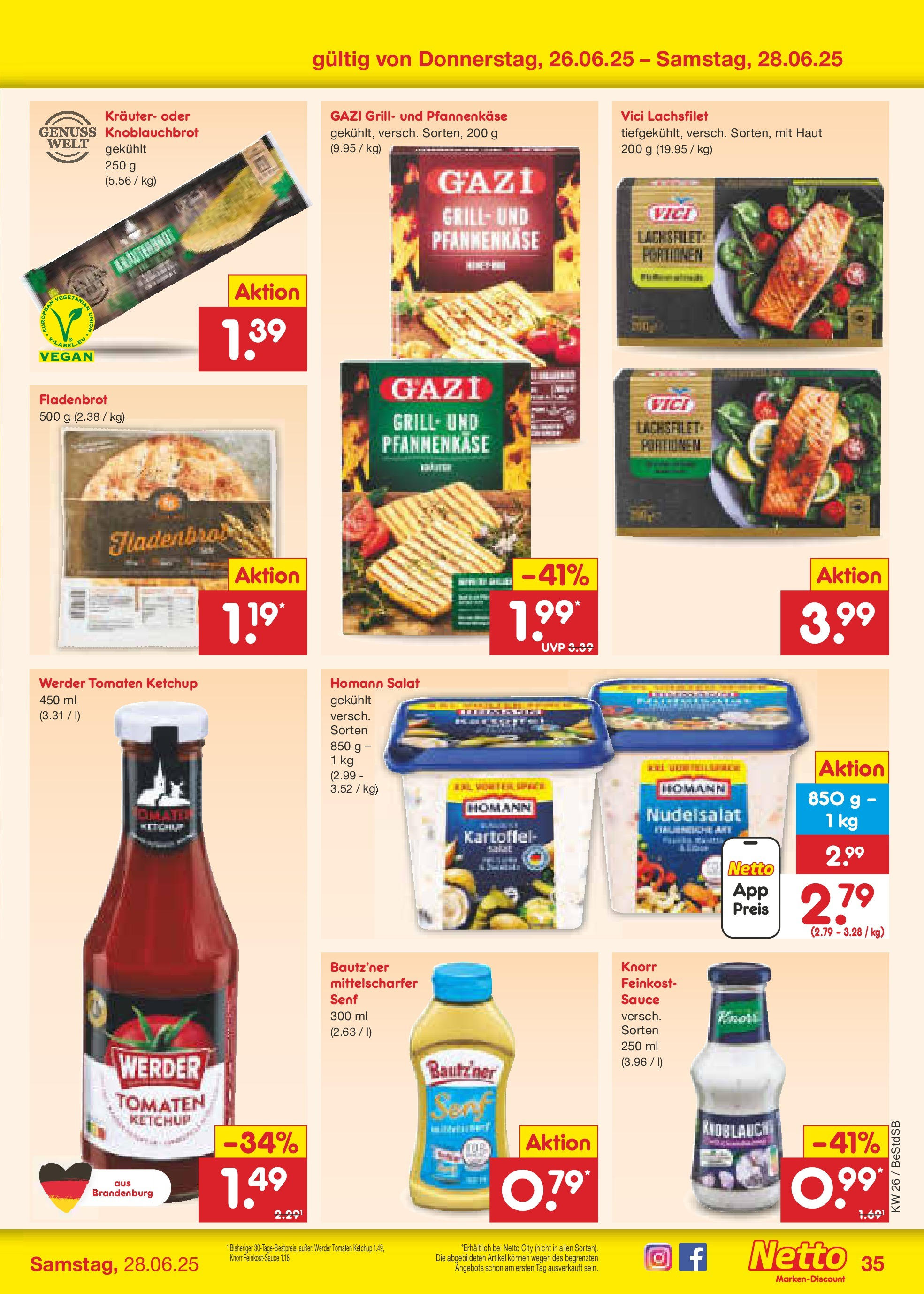 Netto Marken-Discount prospekt Berlin-Spandau (ab 22.06.2025) » Angebote | Seite: 51 | Produkte: Grill, Knorr, Ketchup, Salat Netto Marken-Discount prospekt Berlin-Spandau (ab 22.06.2025) » Angebote | Seite: 51 | Produkte: Grill, Knorr, Ketchup, Salat
