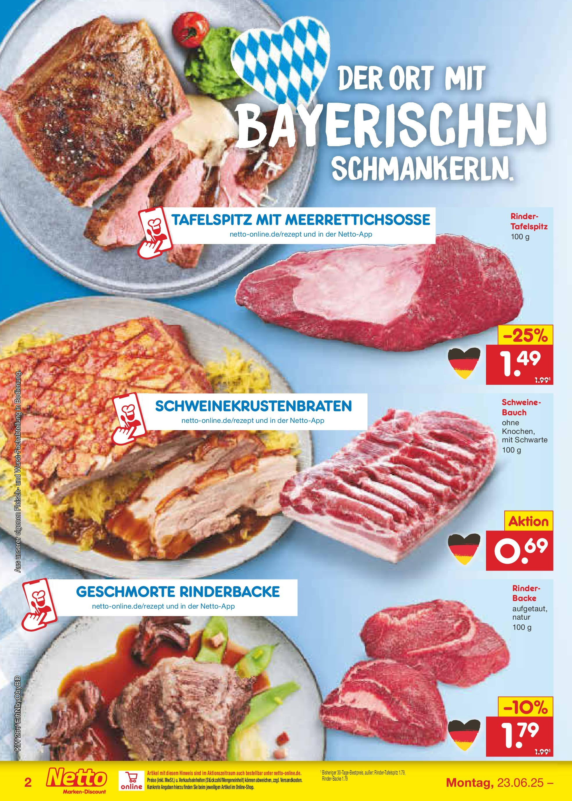 Netto Marken-Discount prospekt Ergolding (ab 22.06.2025) » Angebote | Seite: 60 | Produkte: Tafelspitz, Fleisch Netto Marken-Discount prospekt Ergolding (ab 22.06.2025) » Angebote | Seite: 60 | Produkte: Tafelspitz, Fleisch