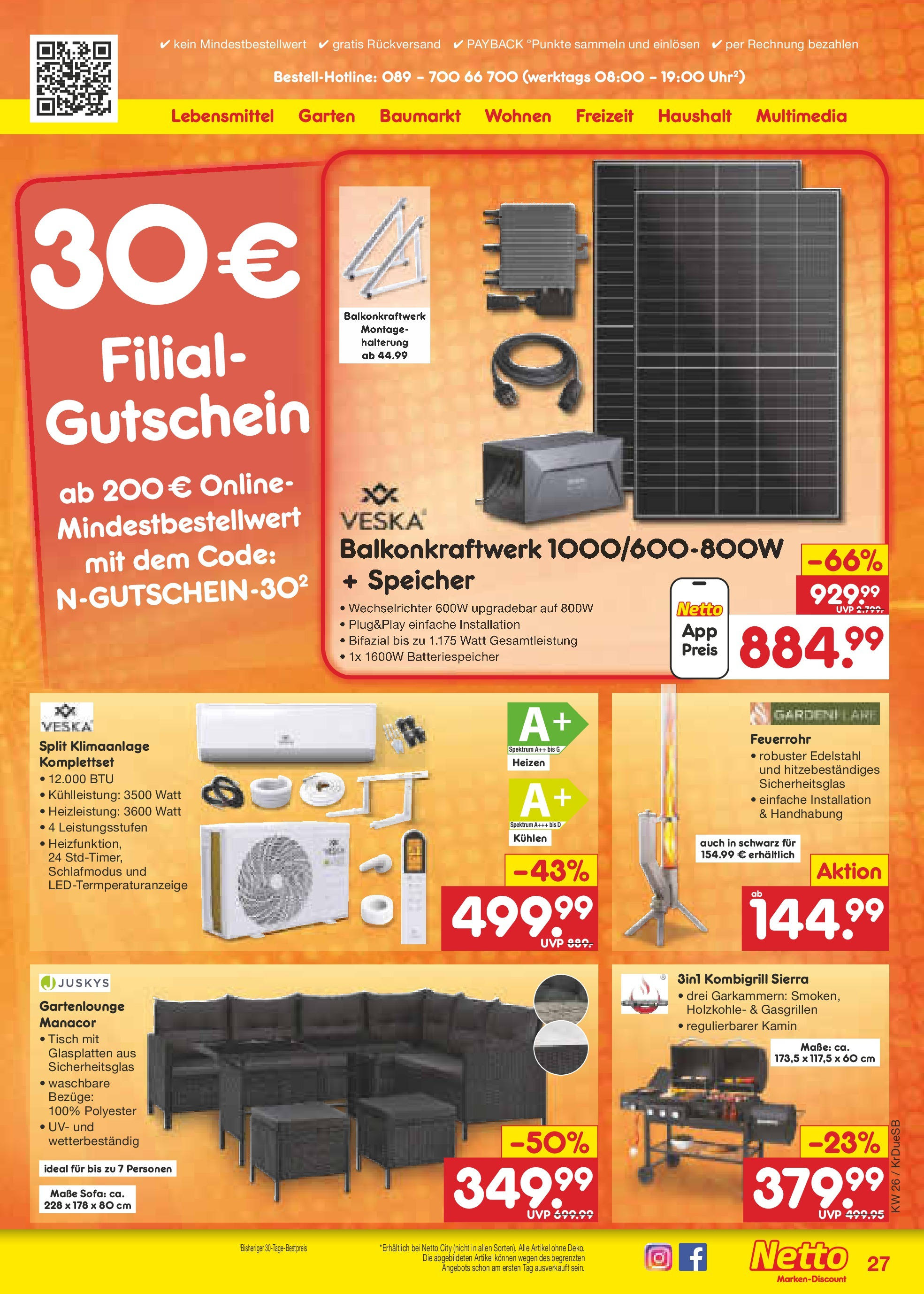 Netto Marken-Discount prospekt Düsseldorf-Rath (ab 22.06.2025) » Angebote | Seite: 37 | Produkte: Klimaanlage, Grill, Sofa, Tisch Netto Marken-Discount prospekt Düsseldorf-Rath (ab 22.06.2025) » Angebote | Seite: 37 | Produkte: Klimaanlage, Grill, Sofa, Tisch