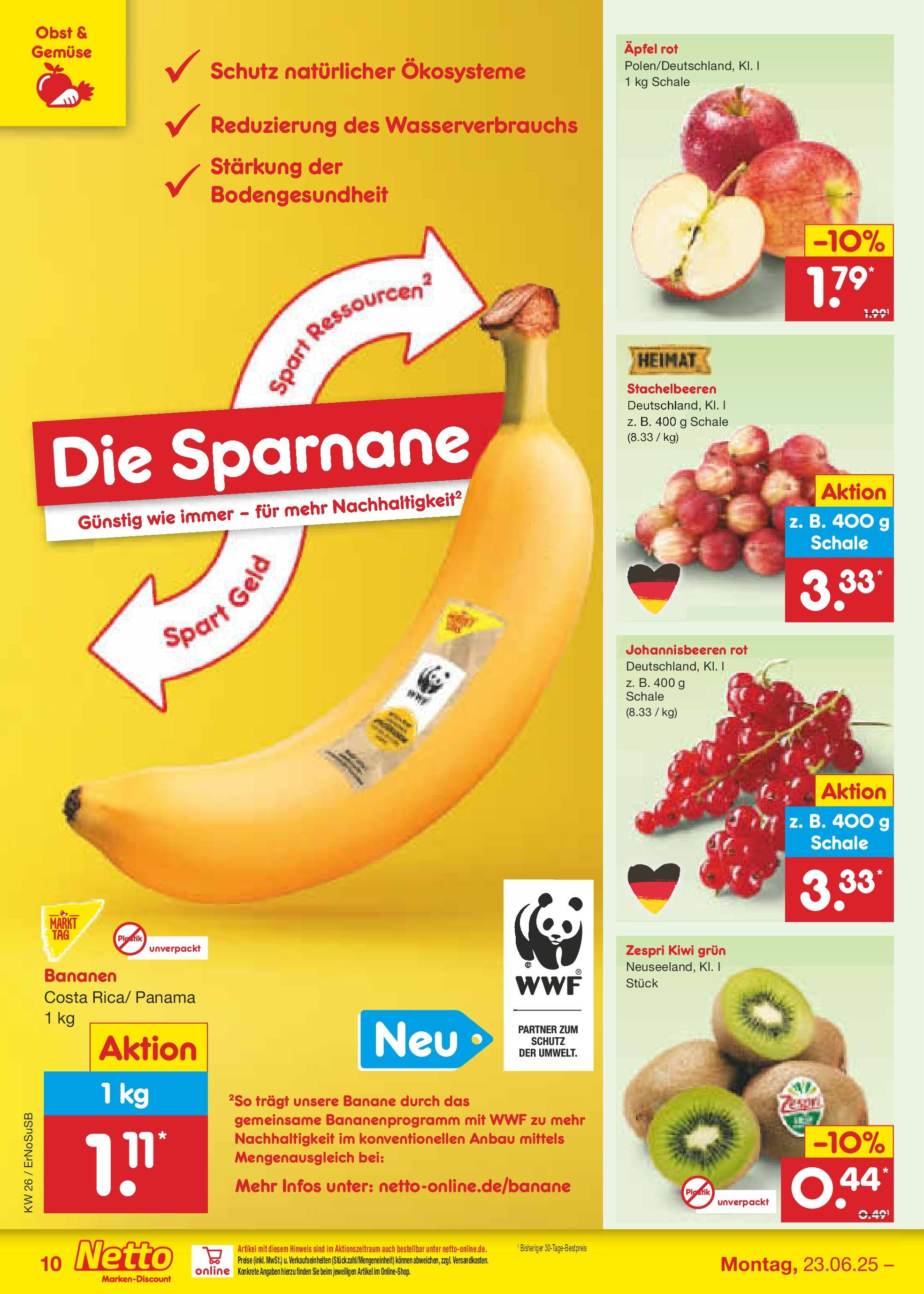 Netto Marken-Discount prospekt Elxleben (ab 22.06.2025) » Angebote | Seite: 14 | Produkte: Bananen, Gemüse, Obst, Kiwi Netto Marken-Discount prospekt Elxleben (ab 22.06.2025) » Angebote | Seite: 14 | Produkte: Bananen, Gemüse, Obst, Kiwi