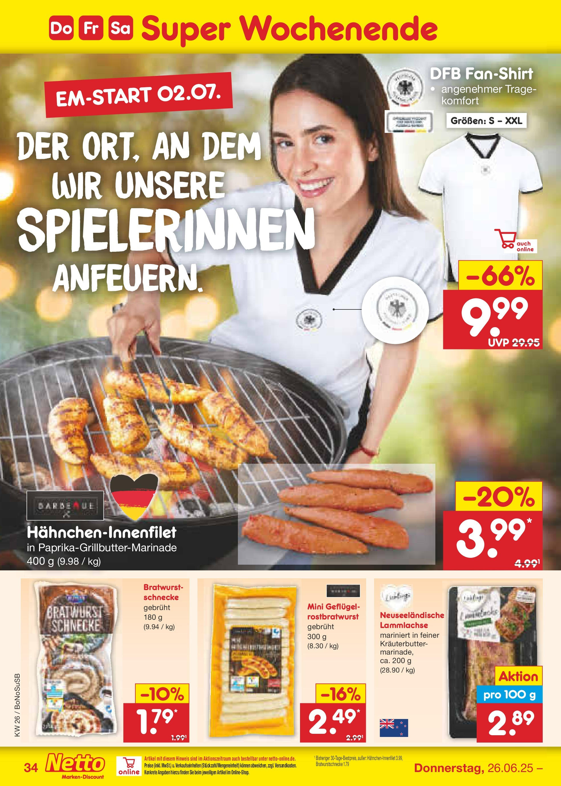 Netto Marken-Discount prospekt Herne (ab 22.06.2025) » Angebote | Seite: 50 | Produkte: T-Shirt, Bratwurst, Kräuterbutter Netto Marken-Discount prospekt Herne (ab 22.06.2025) » Angebote | Seite: 50 | Produkte: T-Shirt, Bratwurst, Kräuterbutter