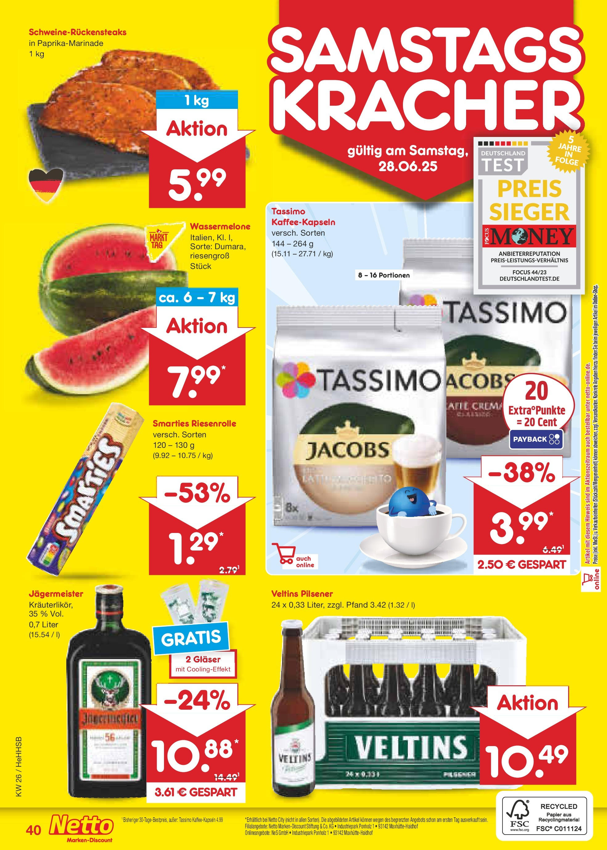 Netto Marken-Discount prospekt Hamburg (ab 22.06.2025) » Angebote | Seite: 58 | Produkte: Smarties, Jägermeister, Tassimo, Veltins Netto Marken-Discount prospekt Hamburg (ab 22.06.2025) » Angebote | Seite: 58 | Produkte: Smarties, Jägermeister, Tassimo, Veltins