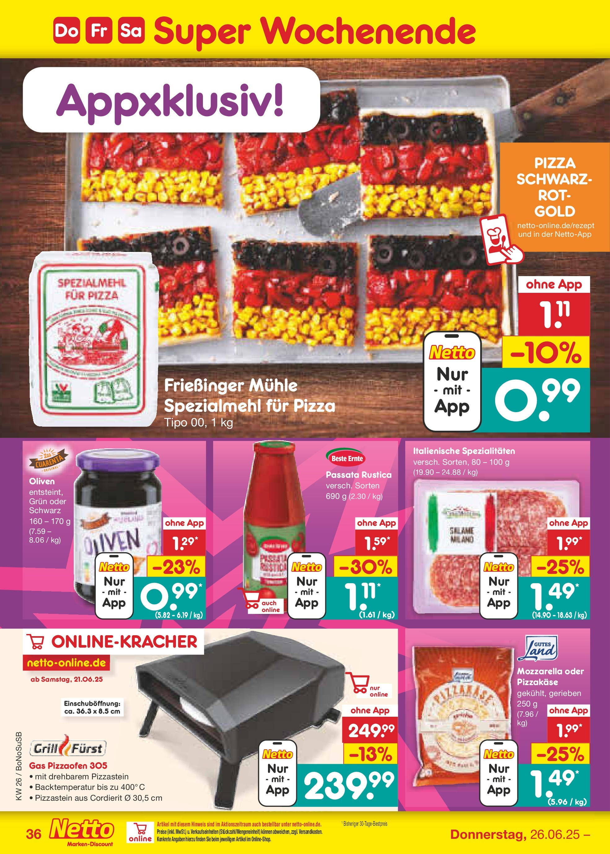 Netto Marken-Discount prospekt Herne (ab 22.06.2025) » Angebote | Seite: 54 | Produkte: Grill, Mühle, Mozzarella, Pizza Netto Marken-Discount prospekt Herne (ab 22.06.2025) » Angebote | Seite: 54 | Produkte: Grill, Mühle, Mozzarella, Pizza