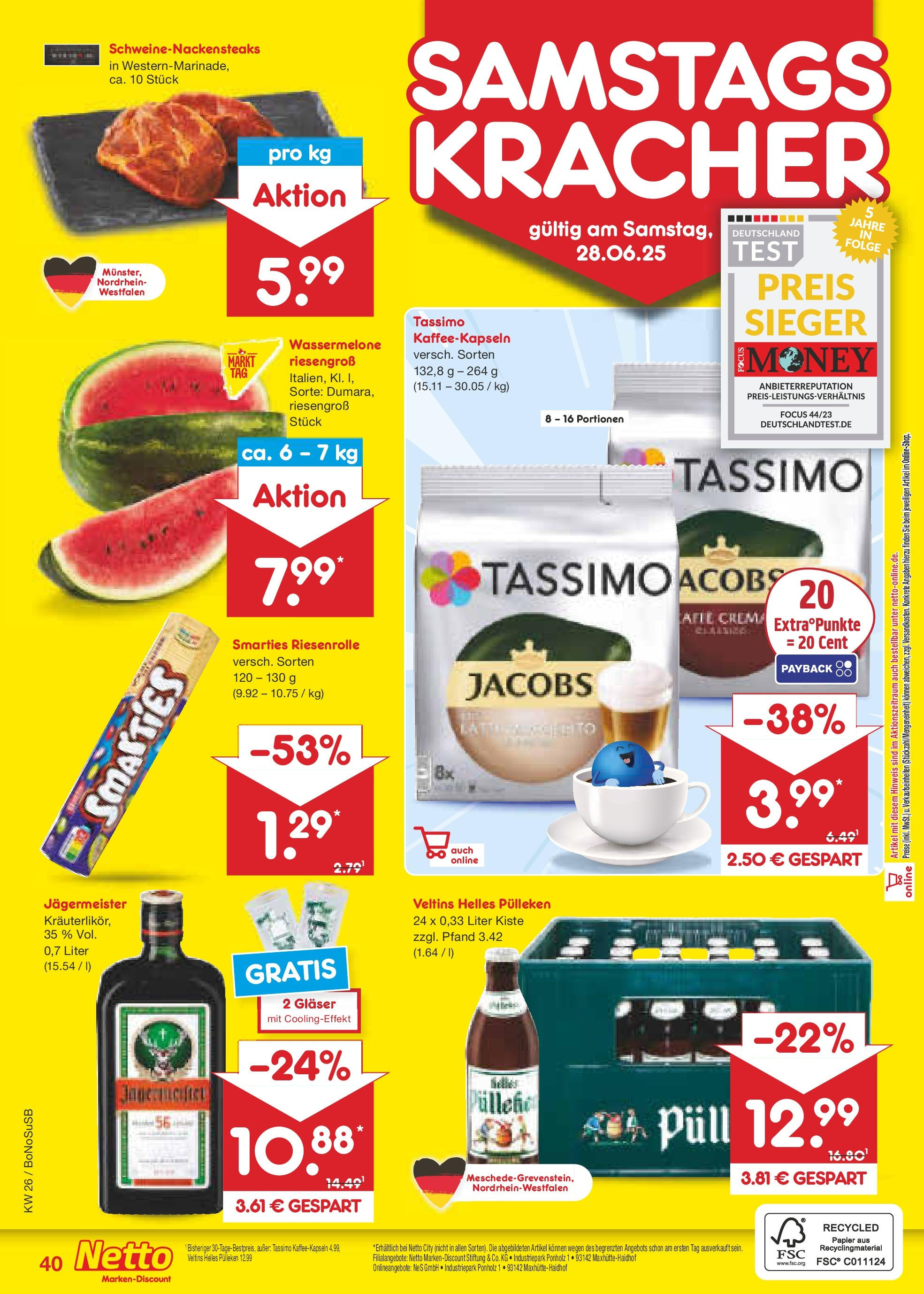 Netto Marken-Discount prospekt Herne (ab 22.06.2025) » Angebote | Seite: 58 | Produkte: Helles pulleken, Jägermeister, Tassimo, Veltins Netto Marken-Discount prospekt Herne (ab 22.06.2025) » Angebote | Seite: 58 | Produkte: Helles pulleken, Jägermeister, Tassimo, Veltins