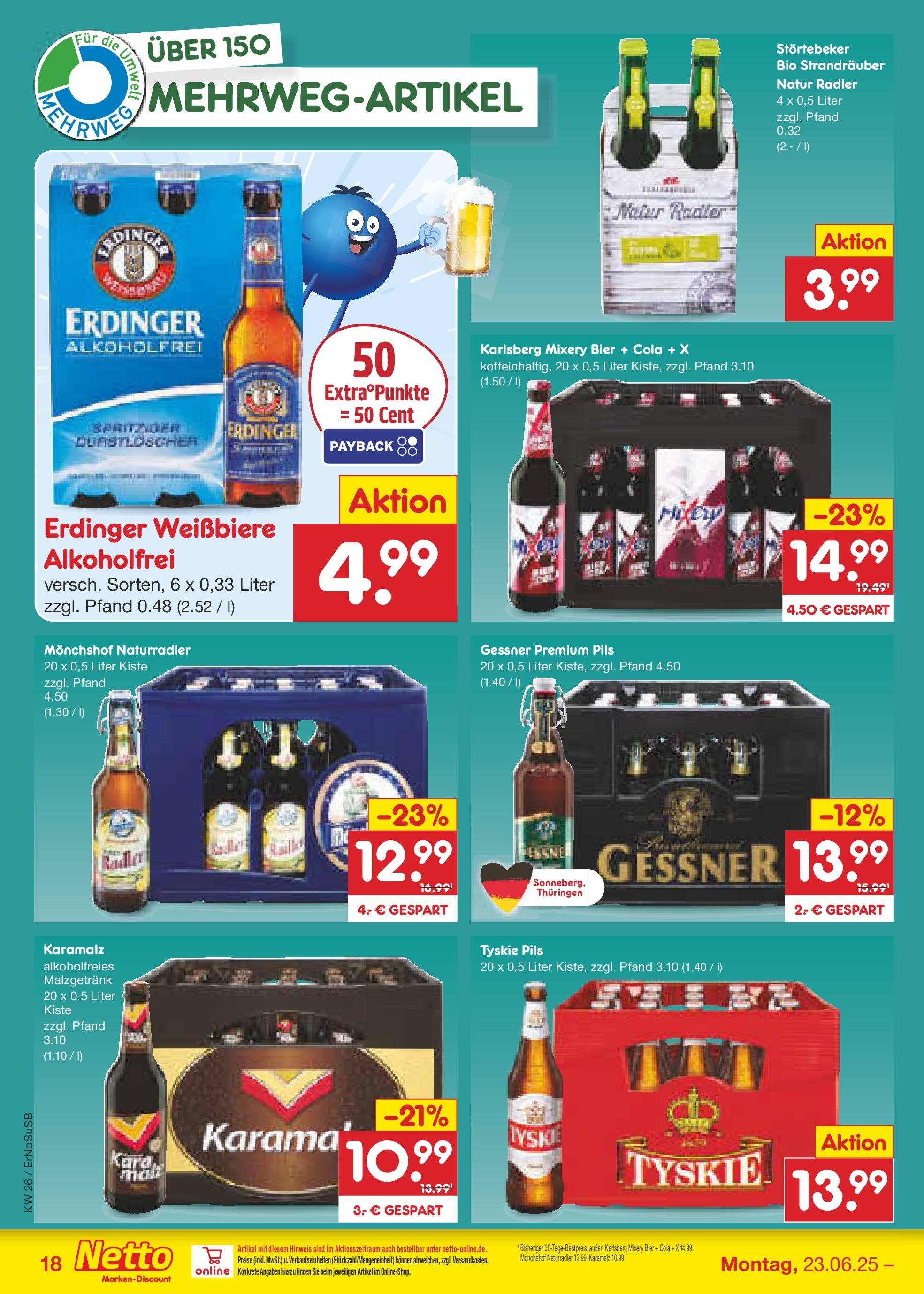 Netto Marken-Discount prospekt Elxleben (ab 22.06.2025) » Angebote | Seite: 32 | Produkte: Monchshof, Bier, Radler, Mixery Netto Marken-Discount prospekt Elxleben (ab 22.06.2025) » Angebote | Seite: 32 | Produkte: Monchshof, Bier, Radler, Mixery