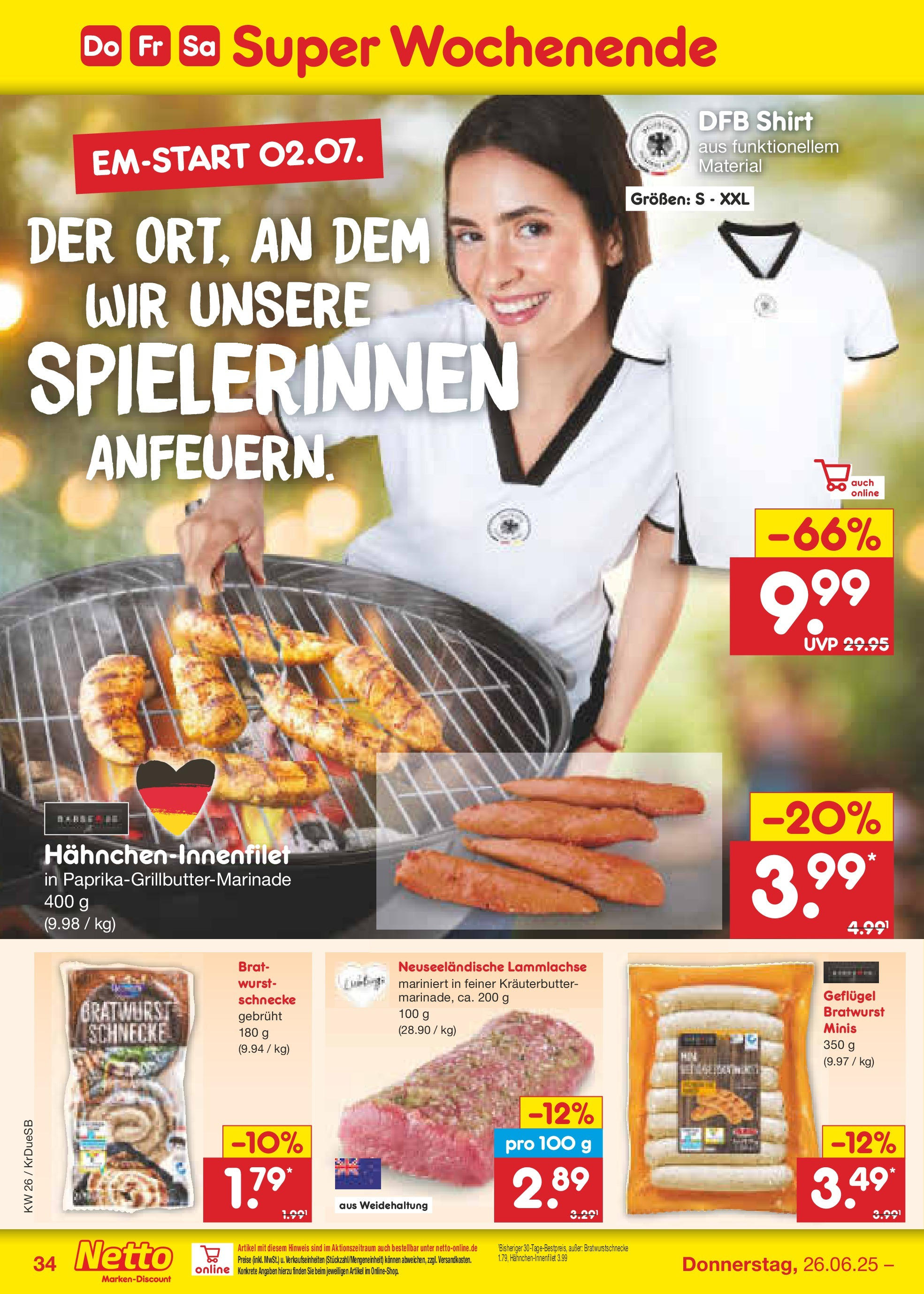 Netto Marken-Discount prospekt Düsseldorf-Rath (ab 22.06.2025) » Angebote | Seite: 50 | Produkte: Shirt, Bratwurst, Kräuterbutter, Wurst Netto Marken-Discount prospekt Düsseldorf-Rath (ab 22.06.2025) » Angebote | Seite: 50 | Produkte: Shirt, Bratwurst, Kräuterbutter, Wurst