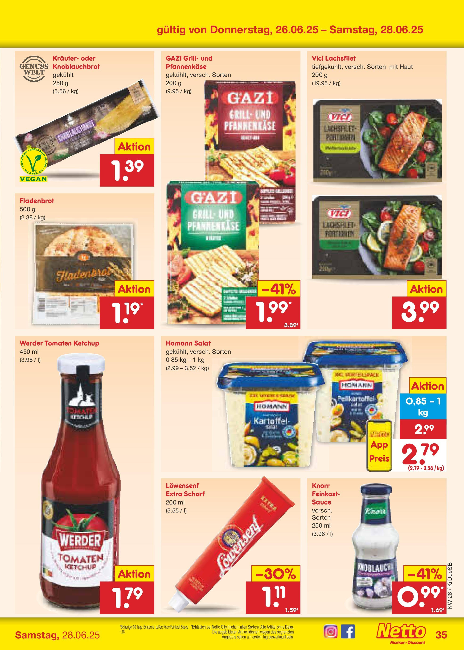 Netto Marken-Discount prospekt Düsseldorf-Rath (ab 22.06.2025) » Angebote | Seite: 51 | Produkte: Tomaten, Knoblauch, Ketchup, Salat Netto Marken-Discount prospekt Düsseldorf-Rath (ab 22.06.2025) » Angebote | Seite: 51 | Produkte: Tomaten, Knoblauch, Ketchup, Salat