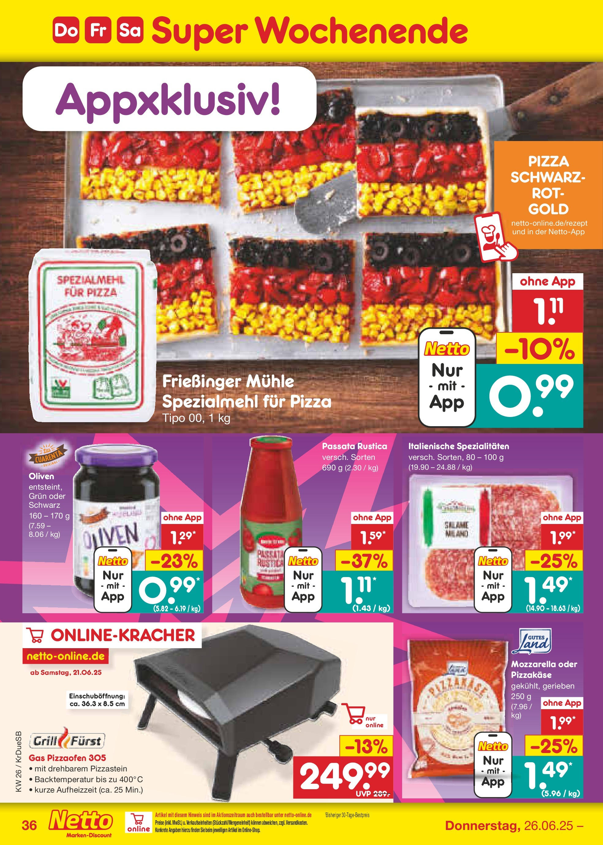 Netto Marken-Discount prospekt Düsseldorf-Rath (ab 22.06.2025) » Angebote | Seite: 54 | Produkte: Grill, Mühle, Mozzarella, Salami Netto Marken-Discount prospekt Düsseldorf-Rath (ab 22.06.2025) » Angebote | Seite: 54 | Produkte: Grill, Mühle, Mozzarella, Salami