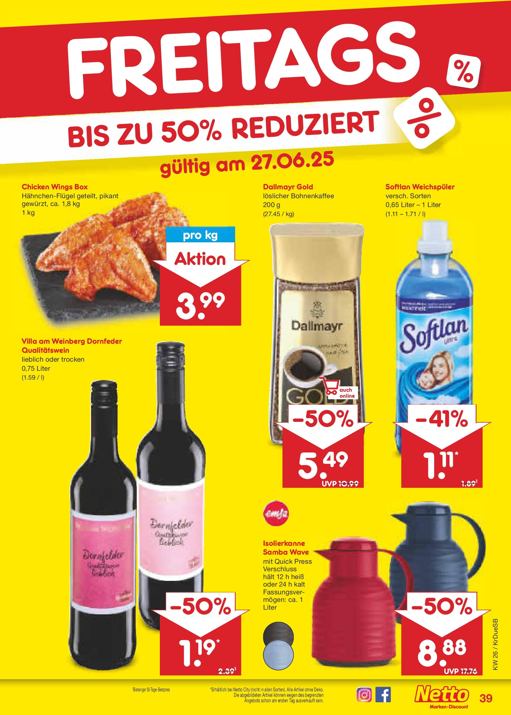 Netto Marken-Discount prospekt Düsseldorf-Rath (ab 22.06.2025) » Angebote | Seite: 57 | Produkte: Box, Dallmayr, Weichspüler Netto Marken-Discount prospekt Düsseldorf-Rath (ab 22.06.2025) » Angebote | Seite: 57 | Produkte: Box, Dallmayr, Weichspüler