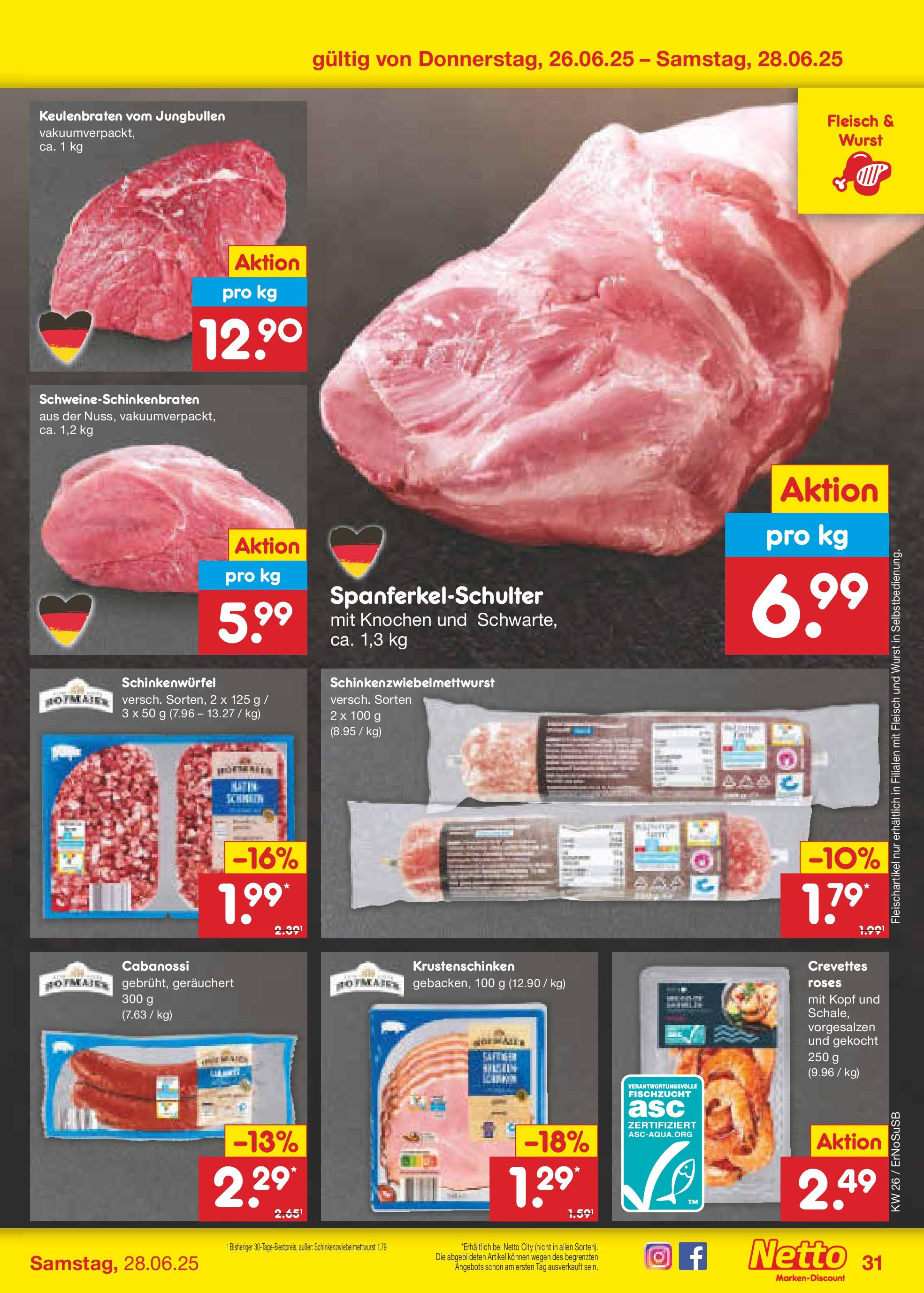 Netto Marken-Discount prospekt Elxleben (ab 22.06.2025) » Angebote | Seite: 51 | Produkte: Wurst, Fleisch Netto Marken-Discount prospekt Elxleben (ab 22.06.2025) » Angebote | Seite: 51 | Produkte: Wurst, Fleisch