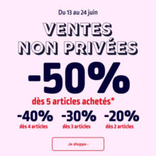 Ventes non Privées jusqu'à -50%