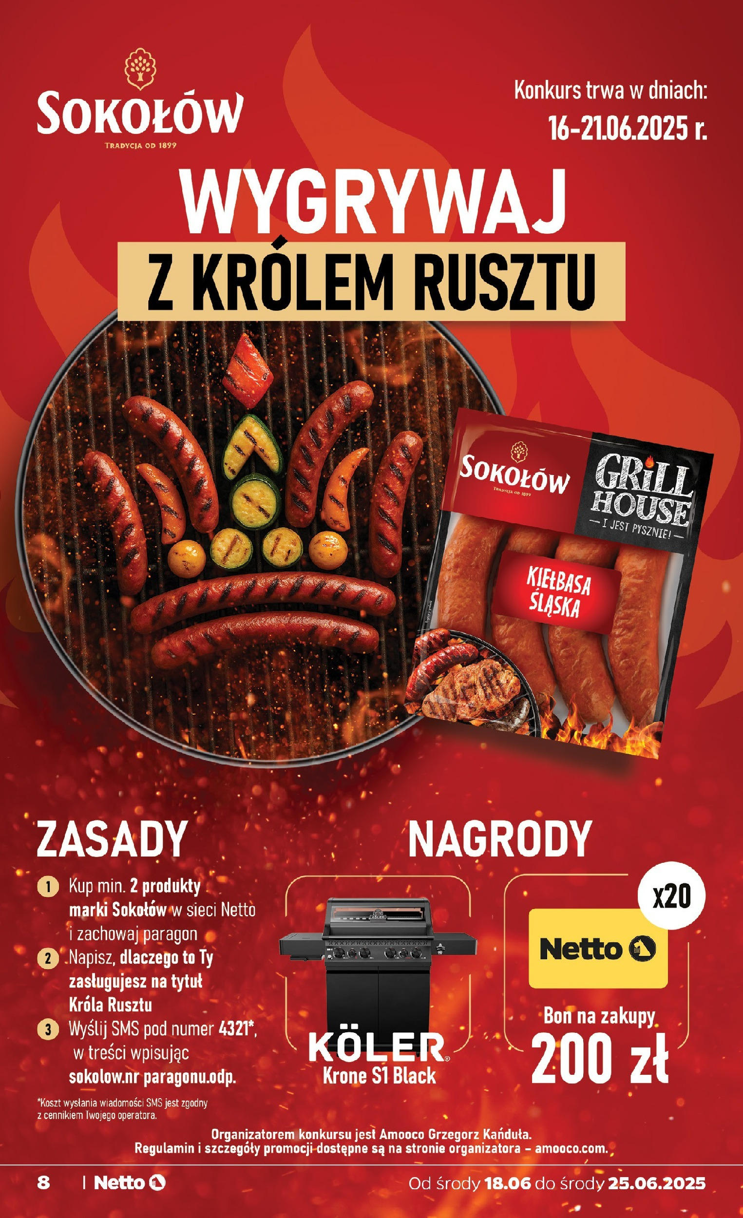 Netto gazetka - Spożywcza od 18.06.2025 - Aktualne promocje | Strona: 8 | Produkty: Kiełbasa, Grill, Kiełbasa śląska