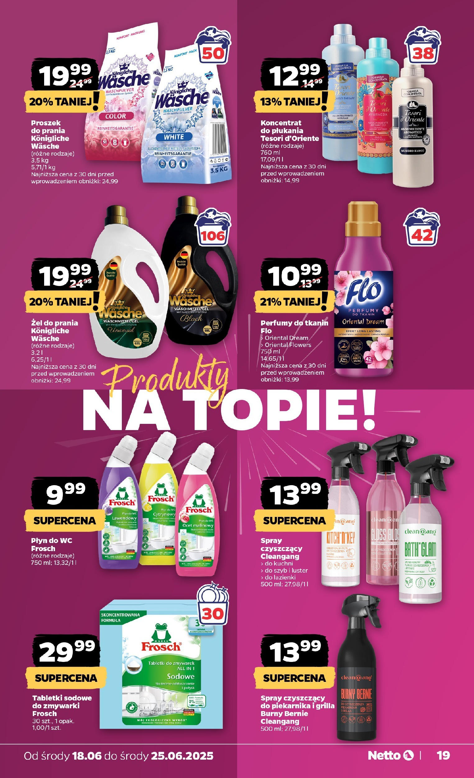 Netto gazetka - Spożywcza od 18.06.2025 - Aktualne promocje | Strona: 19 | Produkty: Ocet, Grill, Cleaner, Detergent