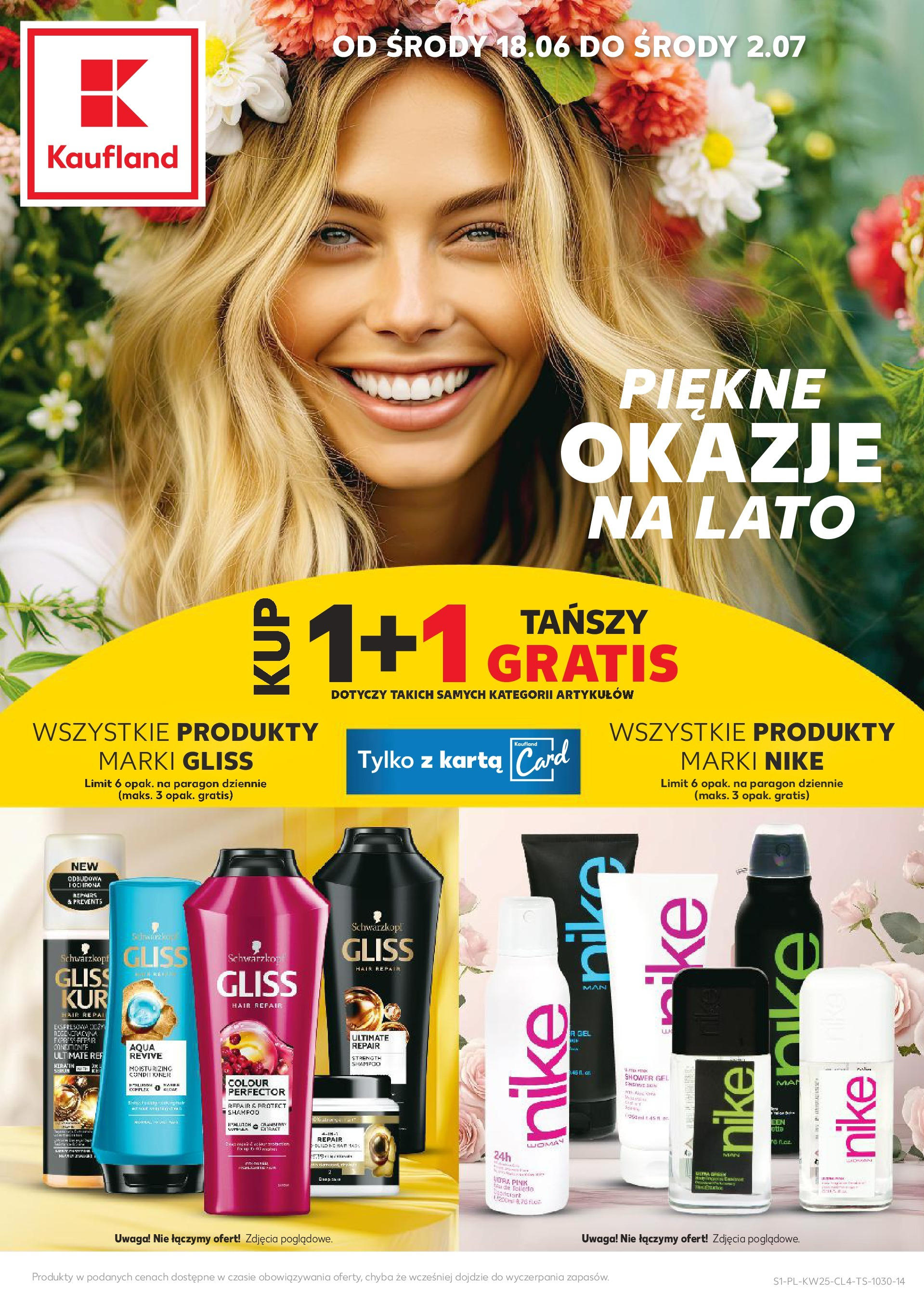 KAUFLAND gazetka promocyjna 18.06.2025 - Promocje - Numer strony 1 Pogląd gazetki "Piękne okazje na lato" ze sklepu Kaufland ważnej od 18.06.2025