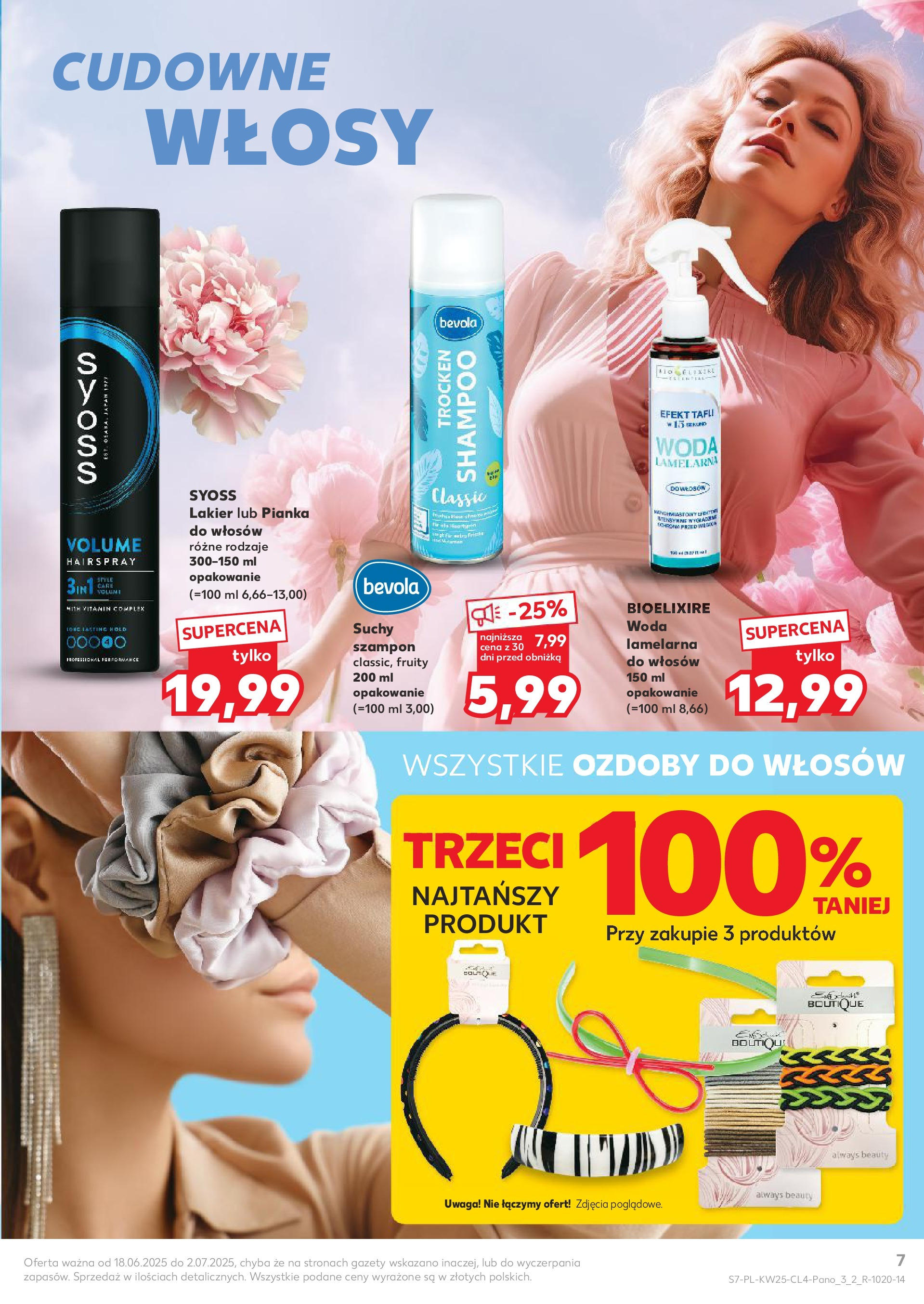 Kaufland gazetka - Piękne okazje na lato od 18.06.2025 - od jutra PDF | Strona: 7 | Produkty: Szampon, Woda, Suchy szampon