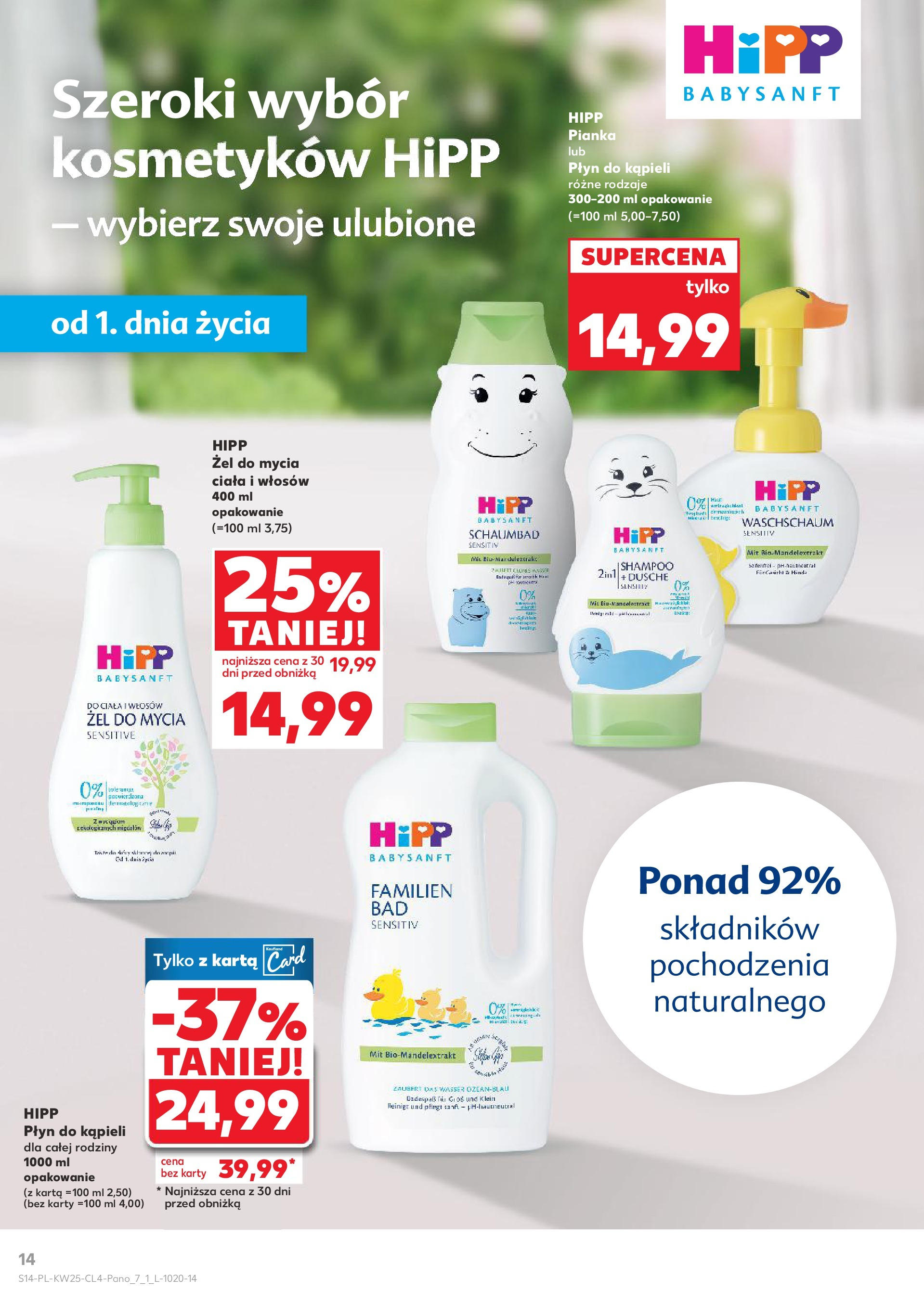 Kaufland gazetka - Piękne okazje na lato od 18.06.2025 - od jutra PDF | Strona: 14 | Produkty: Karta, Płyn do kąpieli