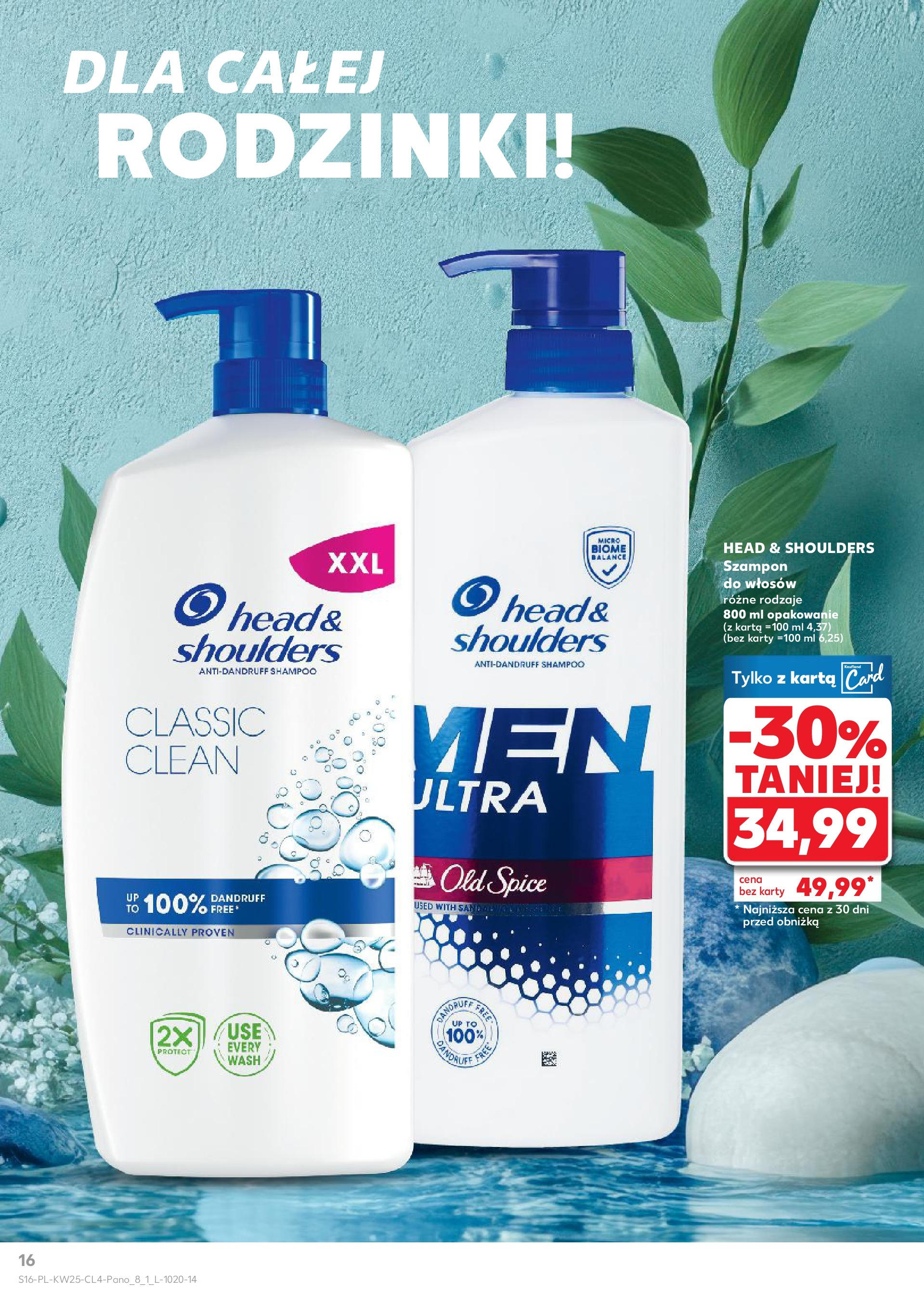 Kaufland gazetka - Piękne okazje na lato od 18.06.2025 - od jutra PDF | Strona: 16 | Produkty: Karta, Szampon, Old spice
