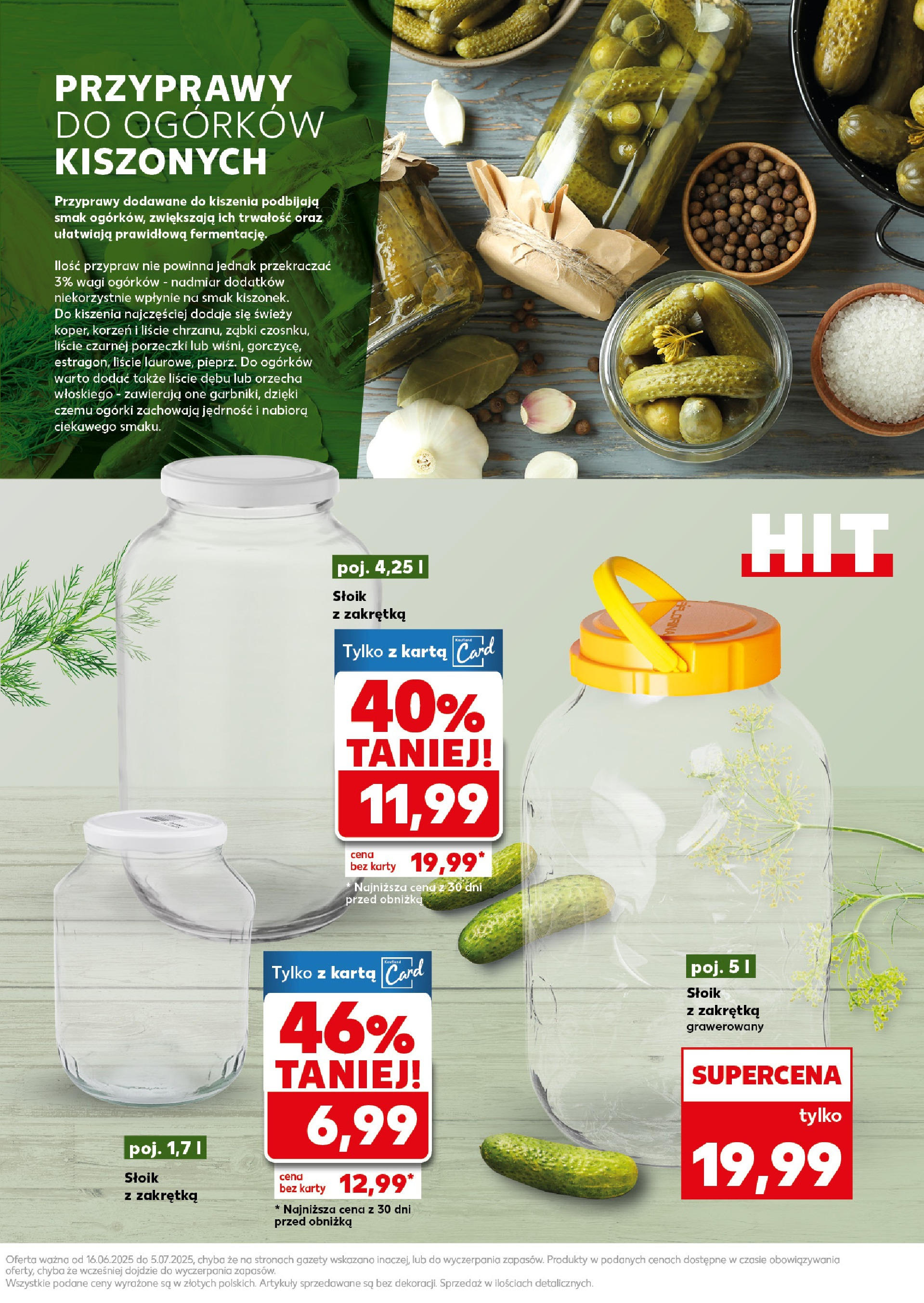 Kaufland gazetka - Gotowanie od 16.06.2025 - od jutra PDF | Strona: 3 | Produkty: Karta, Ogórki, Przyprawy