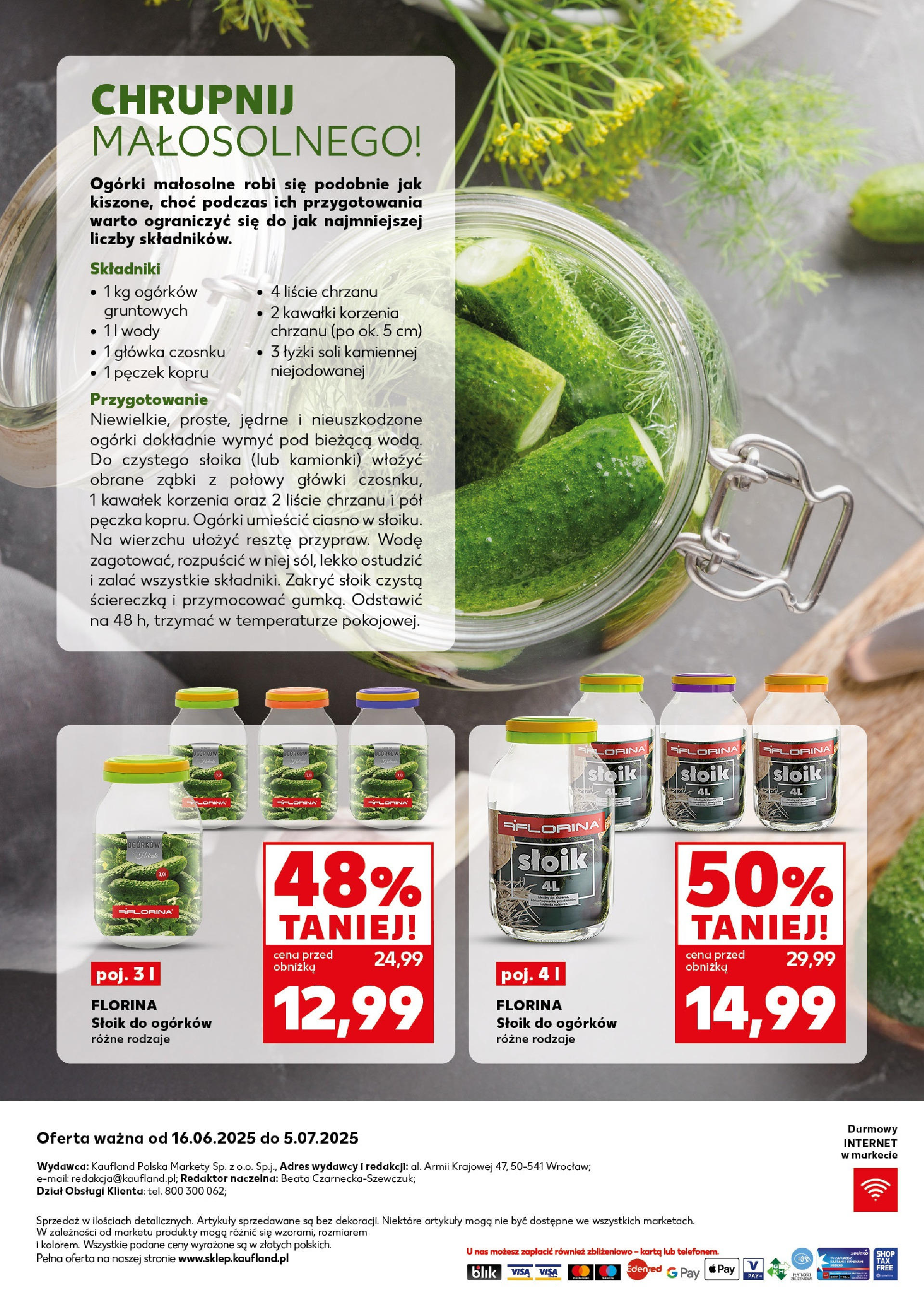 Kaufland gazetka - Gotowanie od 16.06.2025 - od jutra PDF | Strona: 14 | Produkty: Karta, Ogórki