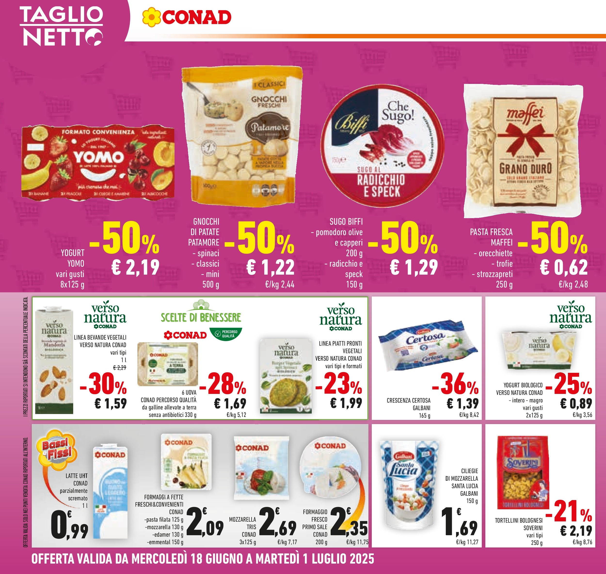 Volantino Conad dal 17/06/2025 > Anteprima - Giugno | Pagina: 20 | Prodotti: Speck, Uova, Orecchiette, Crescenza