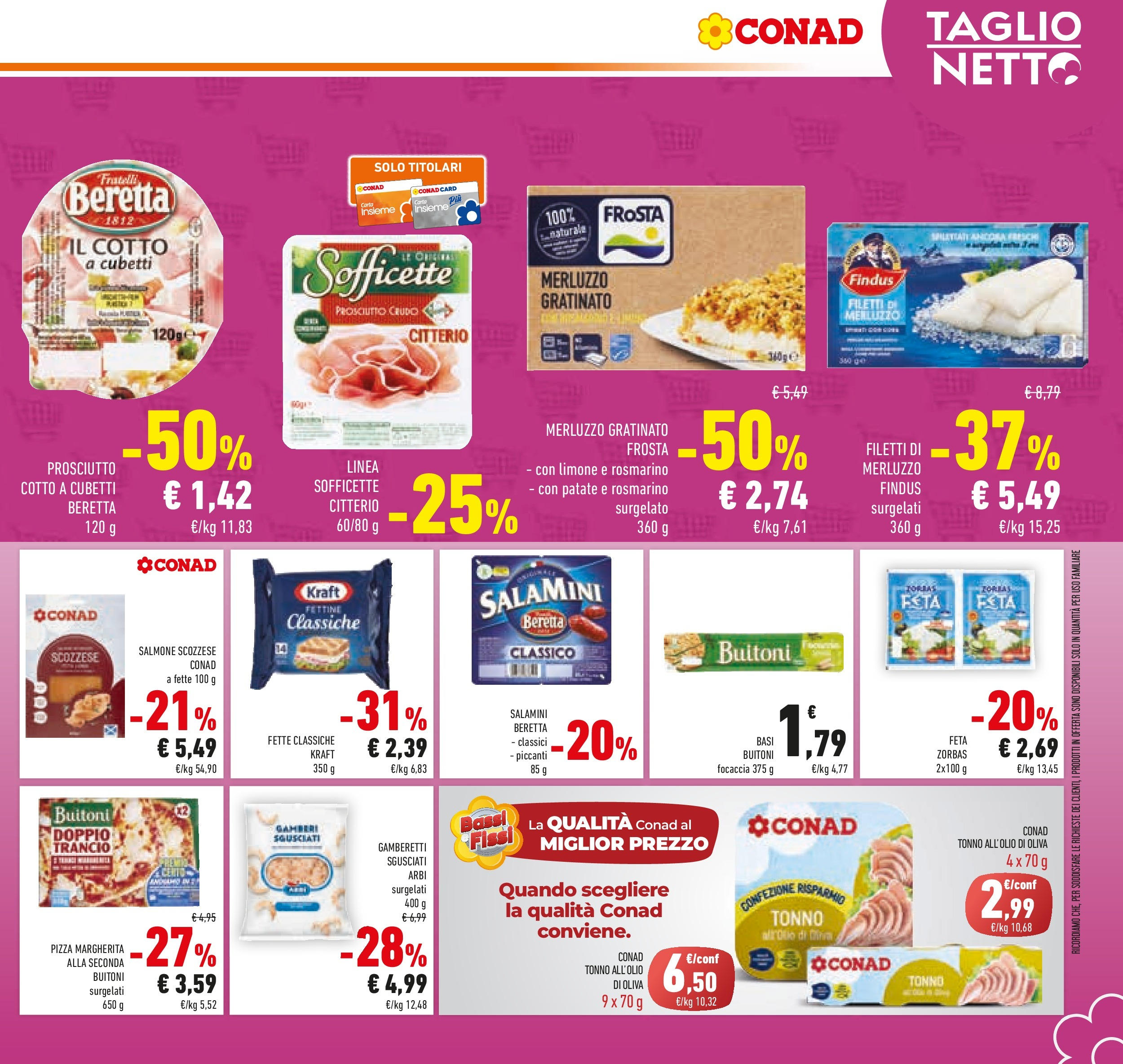 Volantino Conad dal 17/06/2025 > Anteprima - Giugno | Pagina: 21 | Prodotti: Salmone, Patate, Limone, Gamberetti