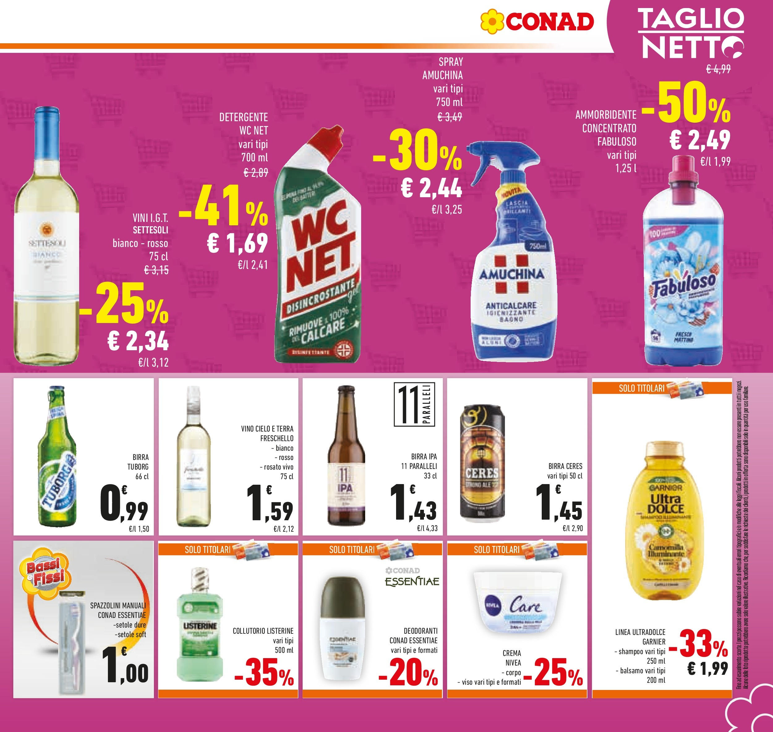 Volantino Conad dal 17/06/2025 > Anteprima - Giugno | Pagina: 25 | Prodotti: Birra, Ammorbidente, Ceres, Bagno