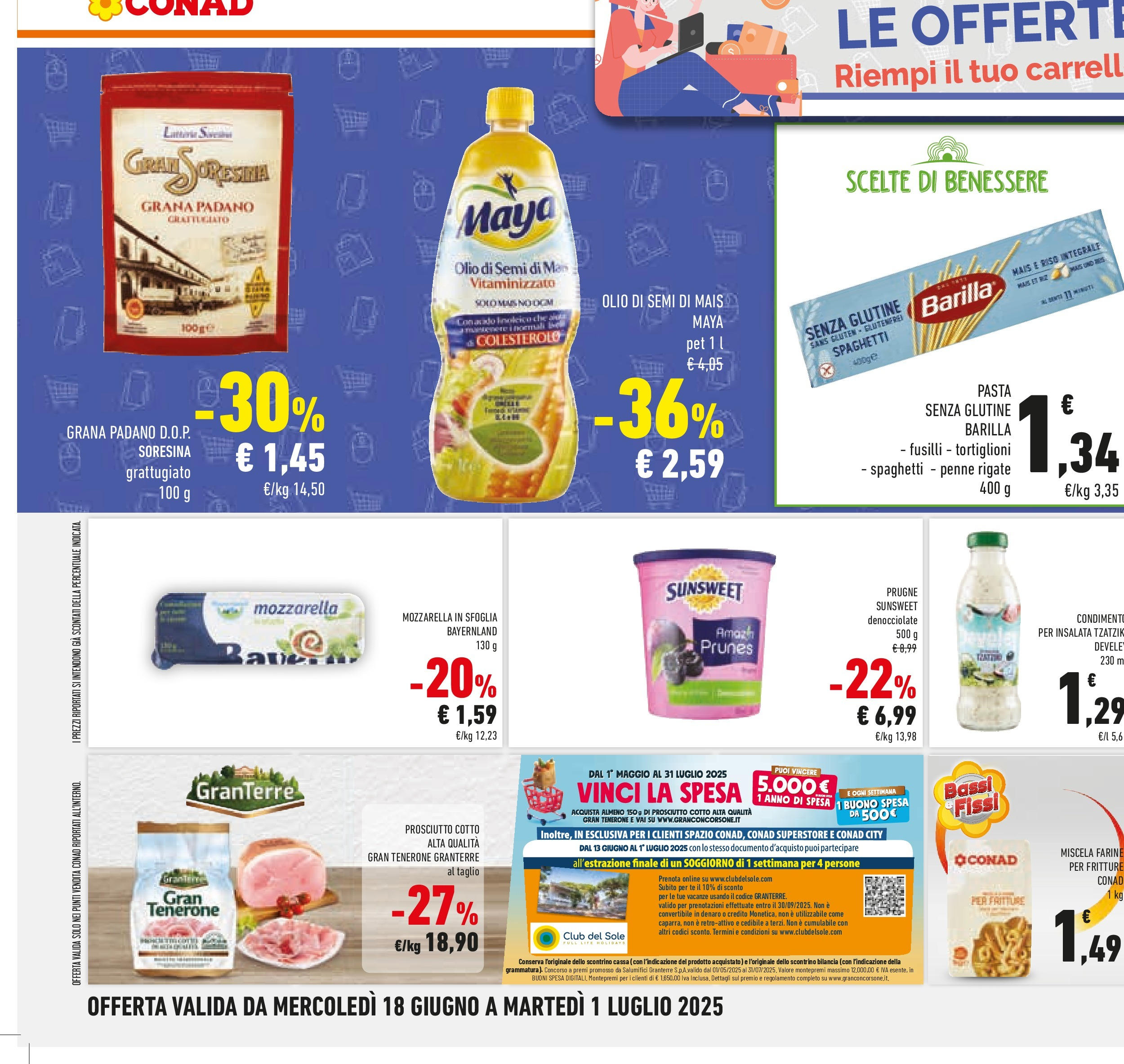 Volantino Conad dal 17/06/2025 > Anteprima - Giugno | Pagina: 28 | Prodotti: Tè, Insalata, Pasta, Mais