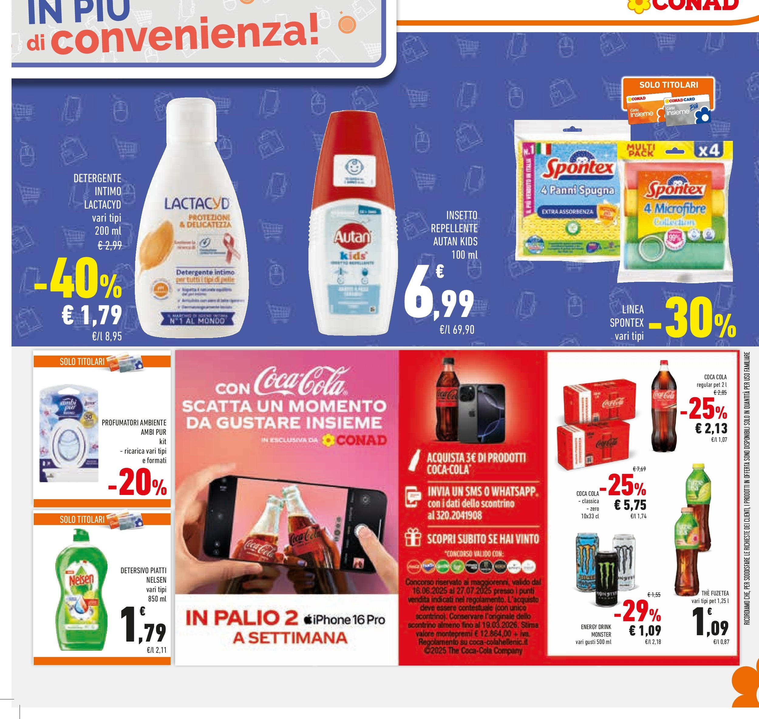 Volantino Conad dal 17/06/2025 > Anteprima - Giugno | Pagina: 33 | Prodotti: Spugna, Detergente, Intimo, Smartphone
