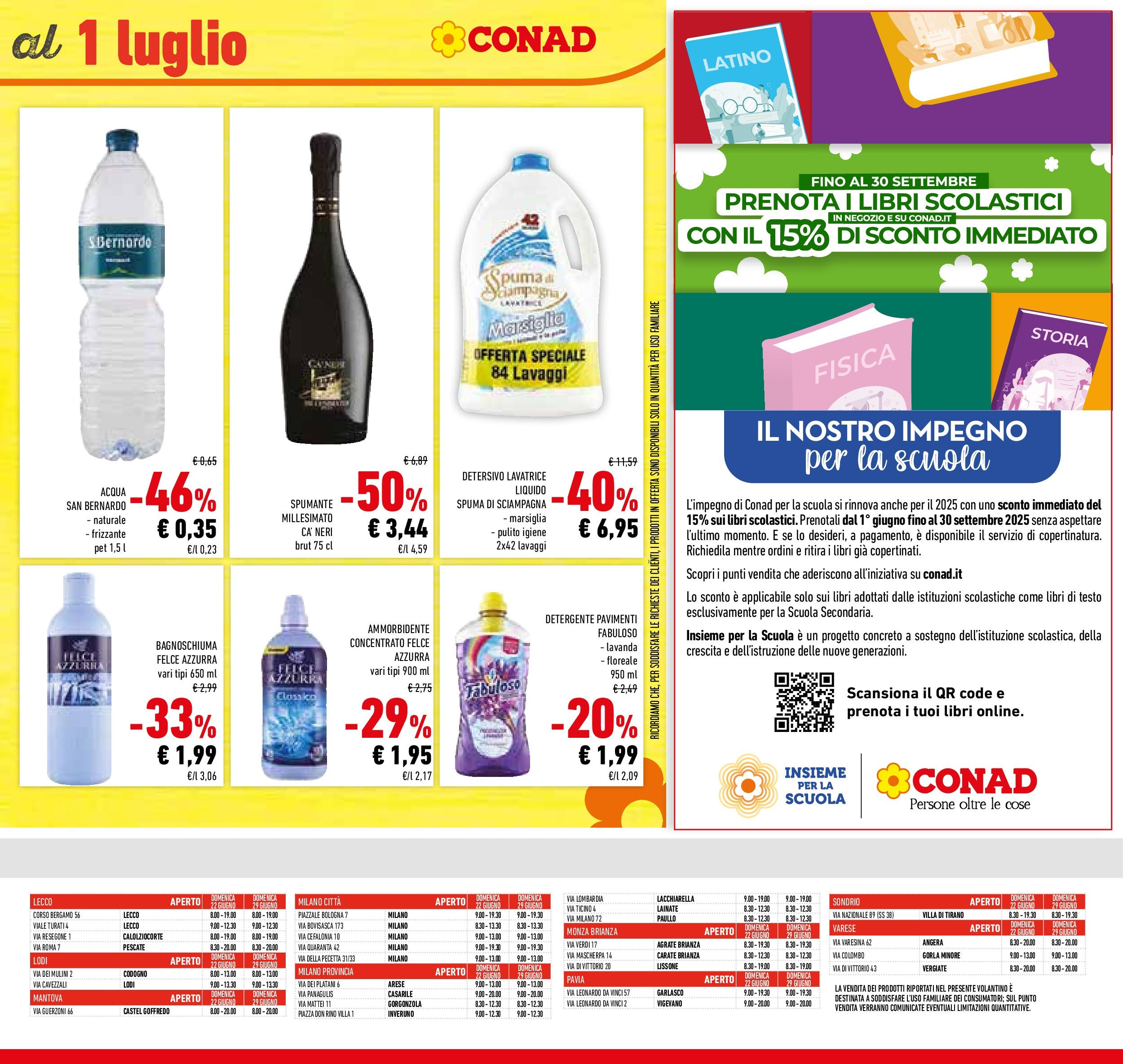 Volantino Conad dal 17/06/2025 > Anteprima - Giugno | Pagina: 45 | Prodotti: Detergente, Lavatrice, Lavanda, Gorgonzola