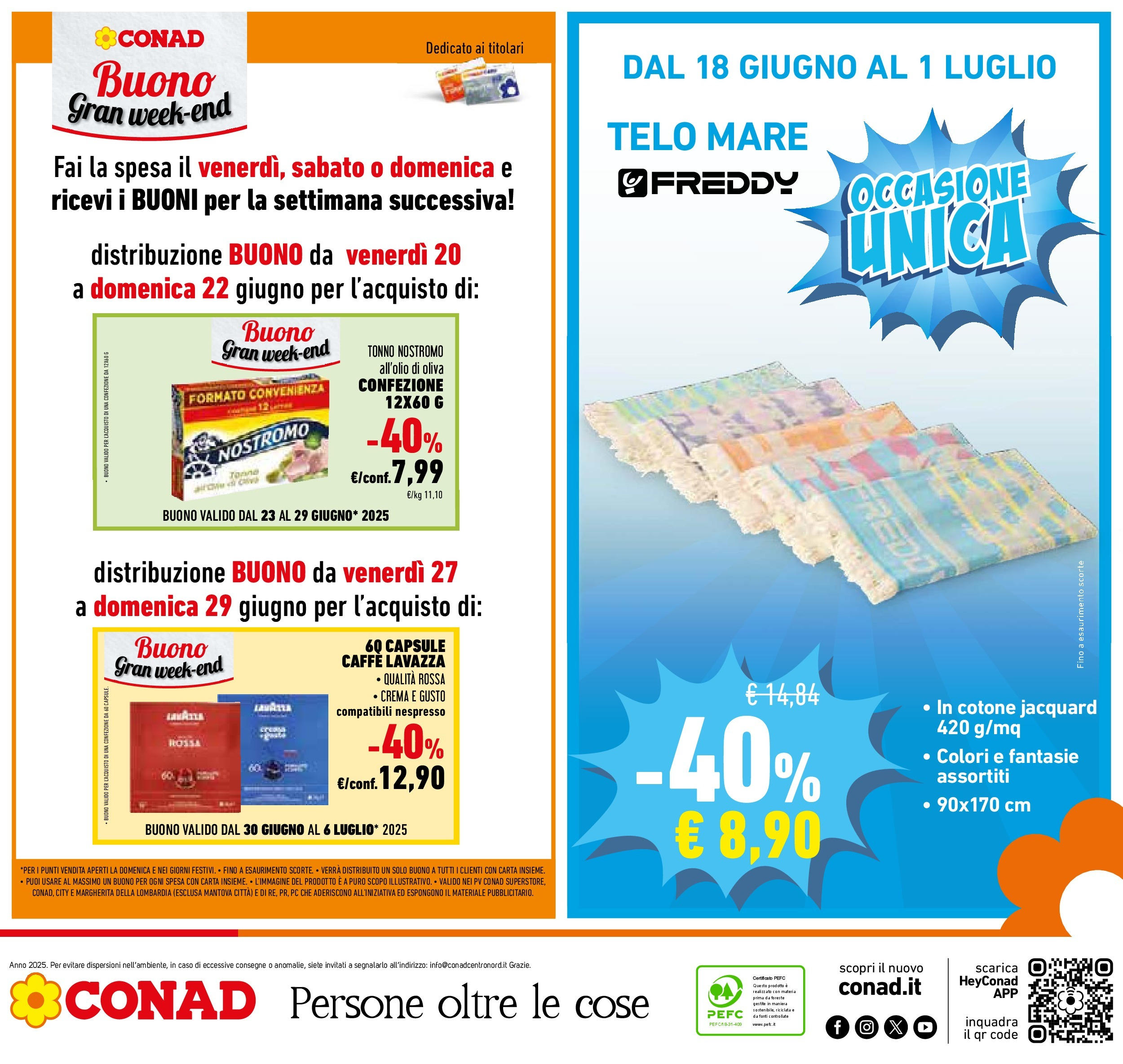 Volantino Conad dal 17/06/2025 > Anteprima - Giugno | Pagina: 46 | Prodotti: Crema, Caffè, PC, Tonno