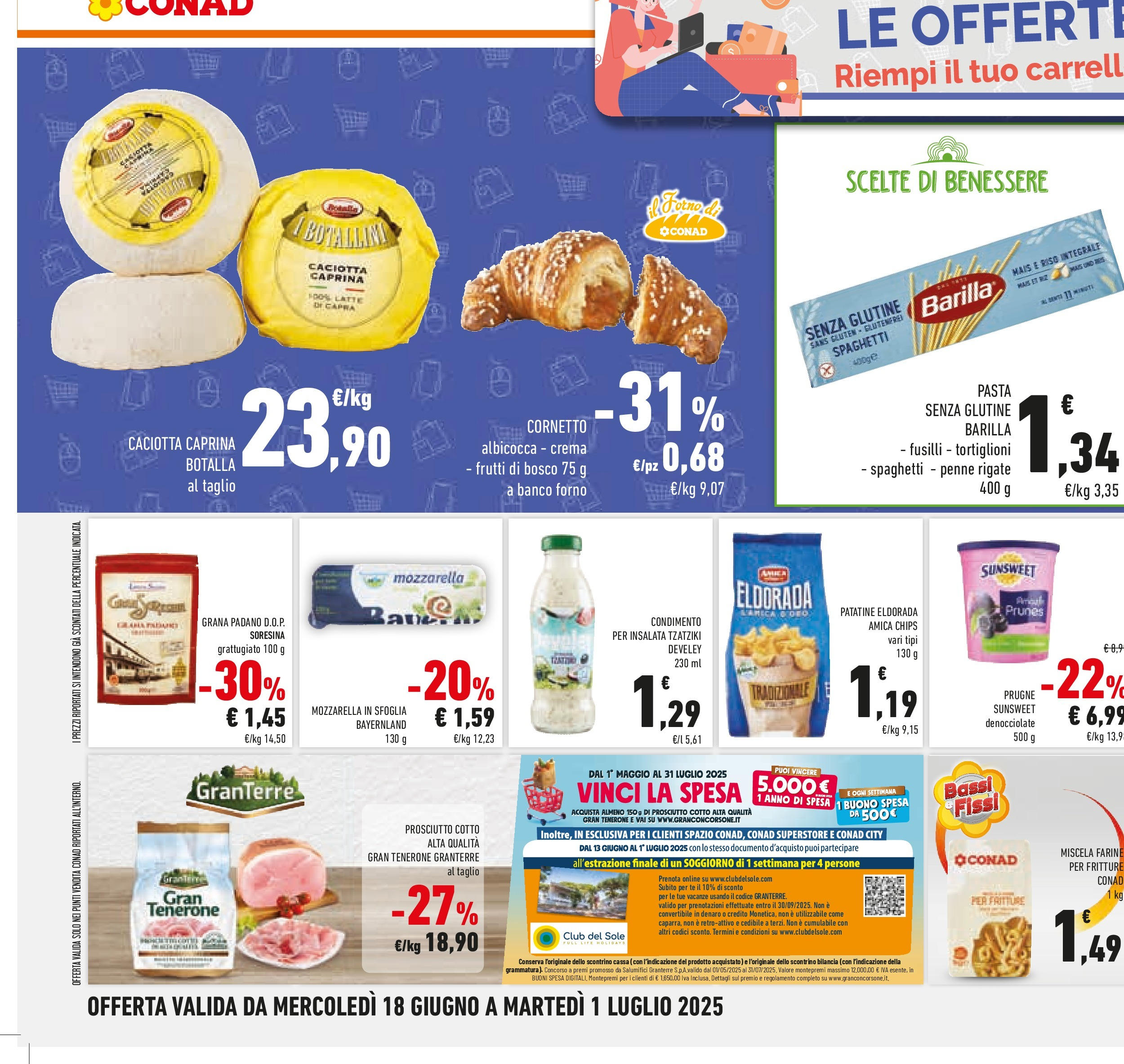 Volantino Conad dal 17/06/2025 > Anteprima - Giugno | Pagina: 14 | Prodotti: Patatine, Grana Padano, Forno, Penne