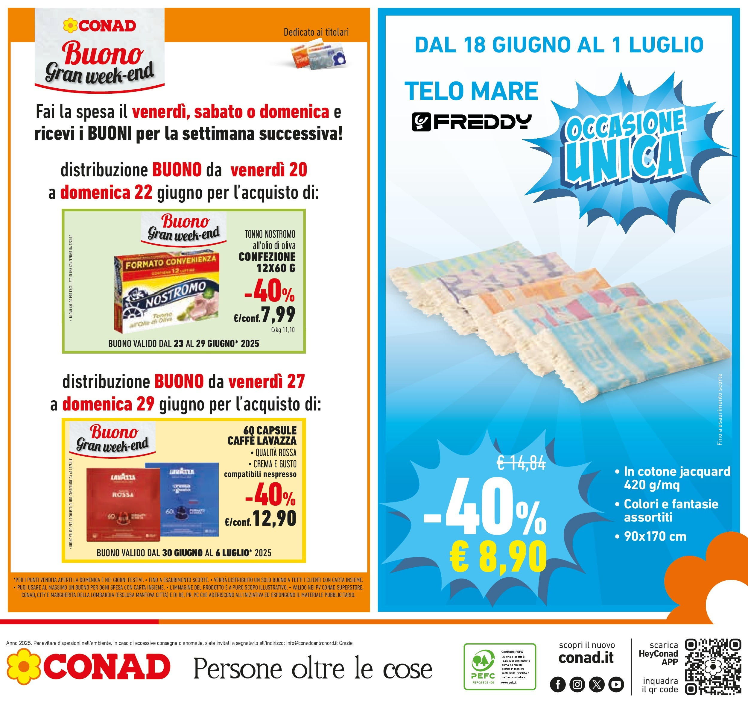 Volantino Conad dal 17/06/2025 > Anteprima - Giugno | Pagina: 36 | Prodotti: Crema, PC, Tonno, Lavazza