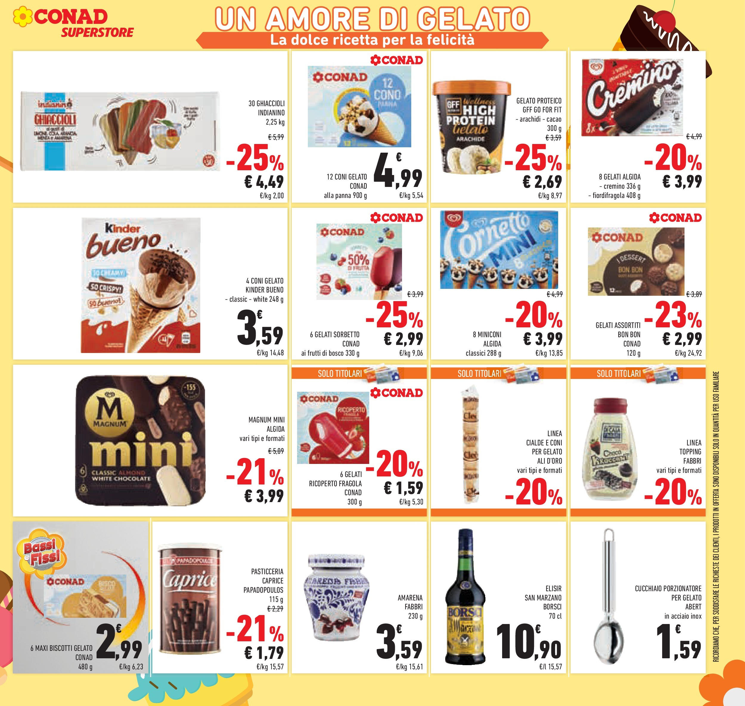 Volantino Conad dal 17/06/2025 > Anteprima - Giugno | Pagina: 25 | Prodotti: Panna, Biscotti, Cacao, Amarena
