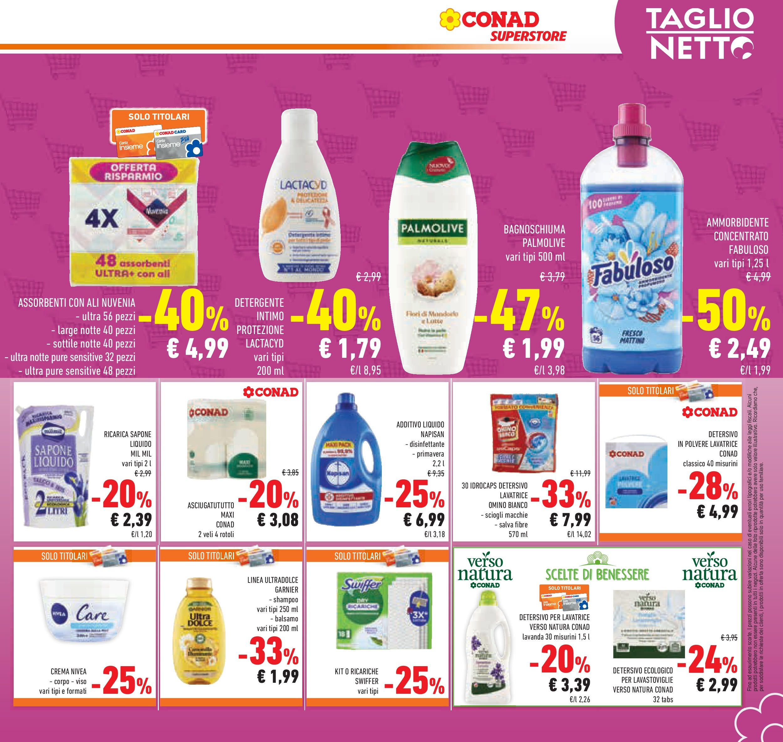 Volantino Conad dal 17/06/2025 > Anteprima - Giugno | Pagina: 33 | Prodotti: Sapone, Detersivo in polvere, Detergente intimo, Lavatrice