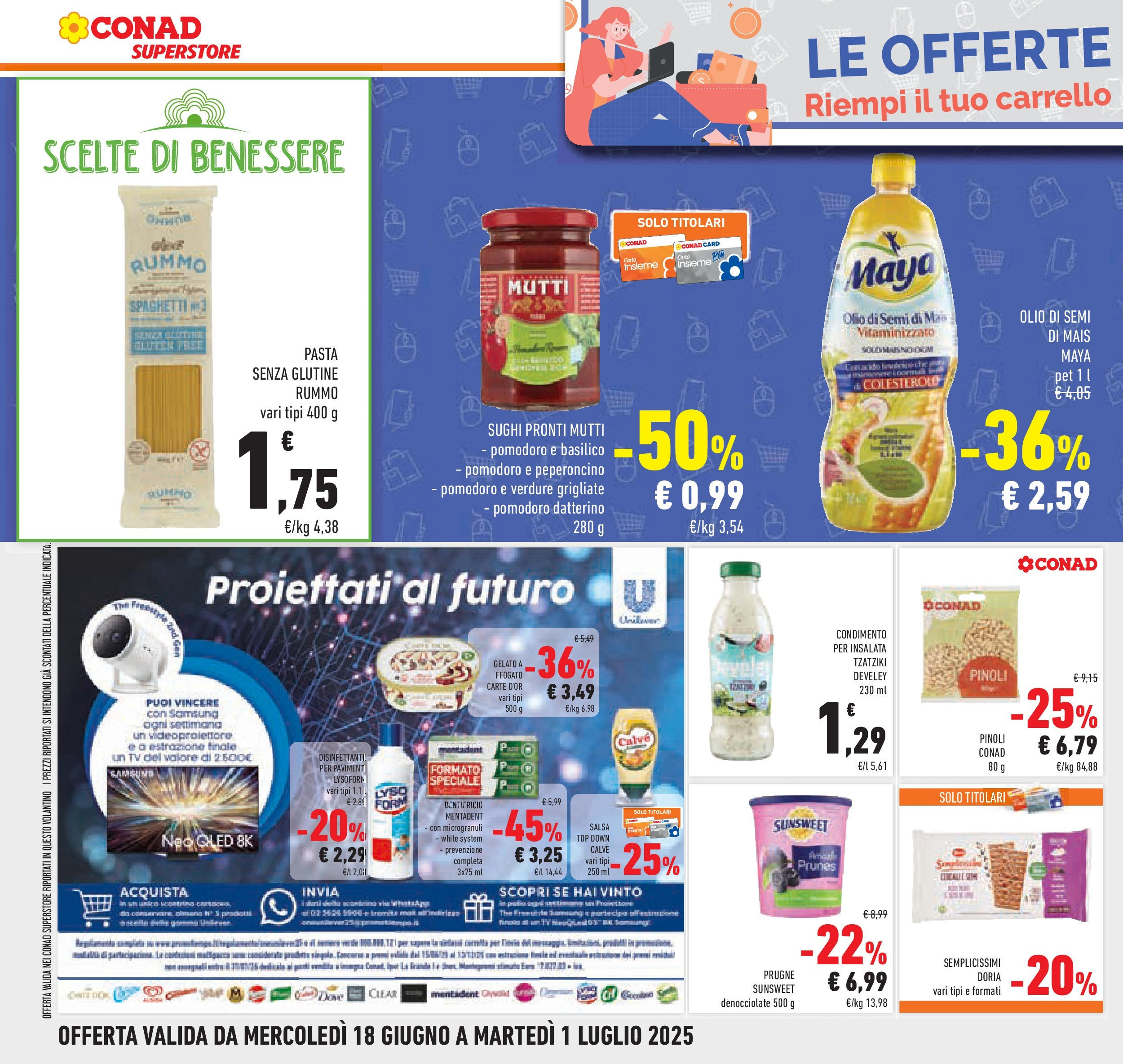 Volantino Conad dal 17/06/2025 > Anteprima - Giugno | Pagina: 38 | Prodotti: Insalata, Verdure, Mutti, Samsung