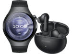 MediaMarkt Dornbirn Messepark Huawei Watch 5 46mm Edelstahl mit Fluorelastomer-Armband, Schwarz inkl. FreeBuds 6i,; Smartwatch - bis 05.07.2025