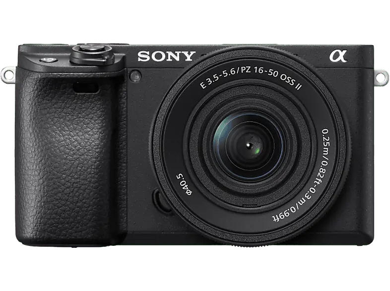 Sony Alpha 6400 Body + E 16-50 mm F3.5-5.6 OSS II APS-C Systemkamera mit Objektiv mm, Schwarz; Systemkamera Set